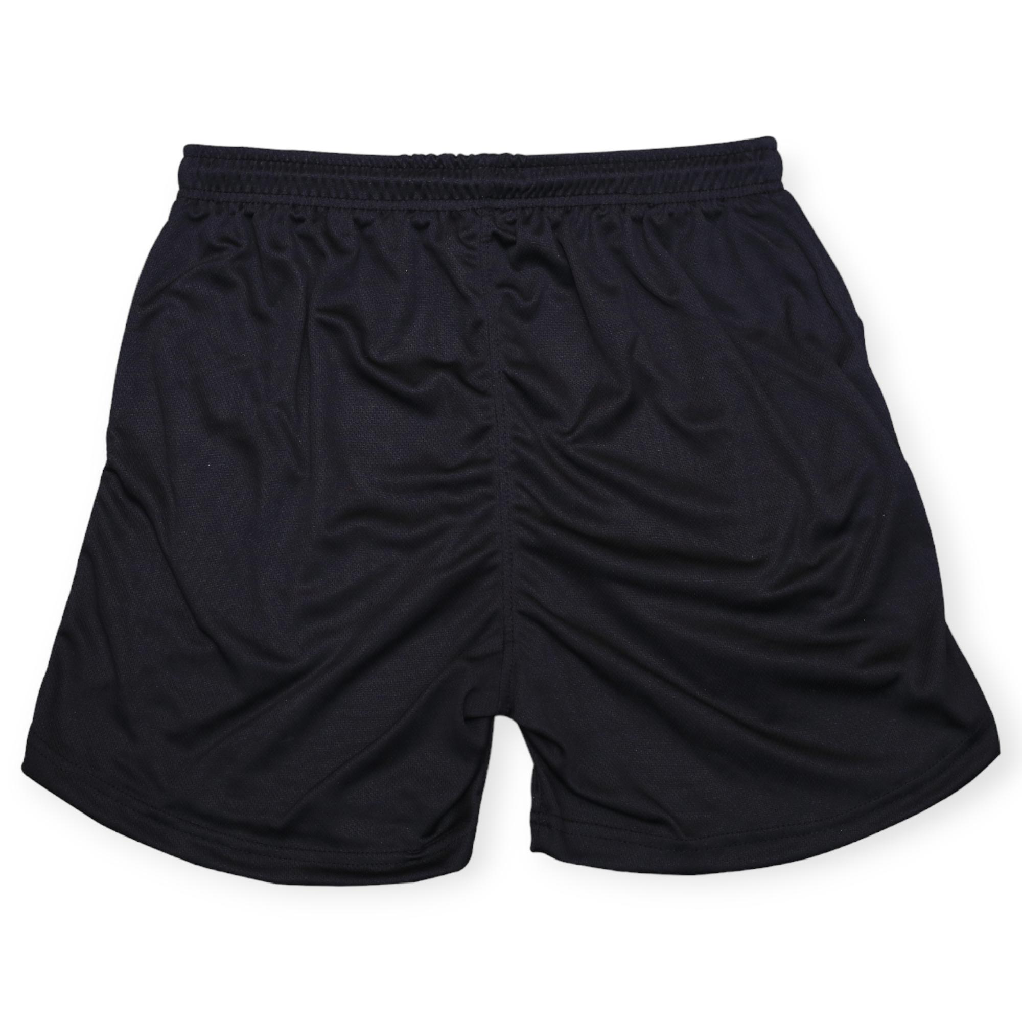 Nexus Clothing Men Basic Solid Mesh Breathable Mesh Shorts (Black)-Nexus Clothing