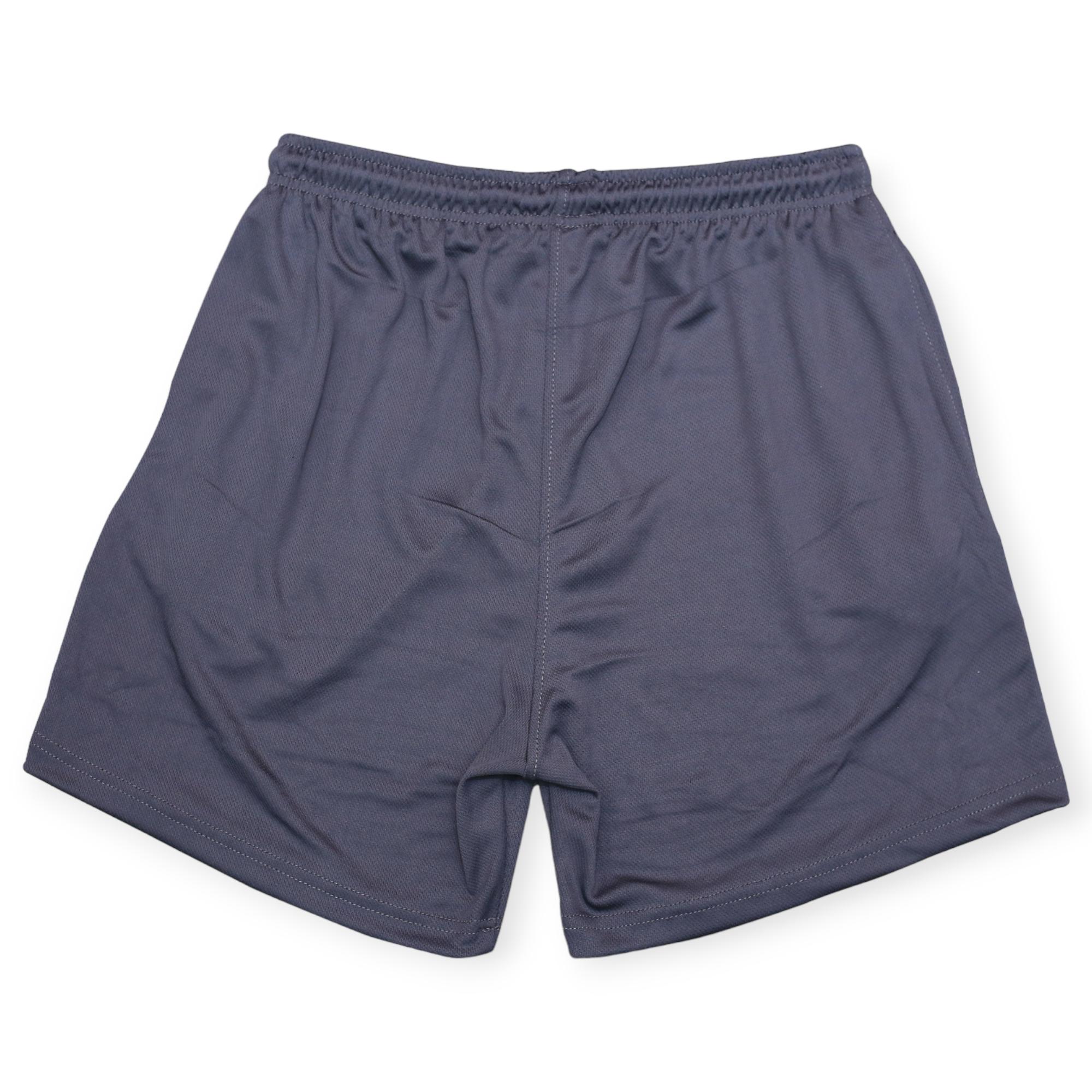 Nexus Clothing Men Basic Solid Mesh Breathable Mesh Shorts (Charcoal)
