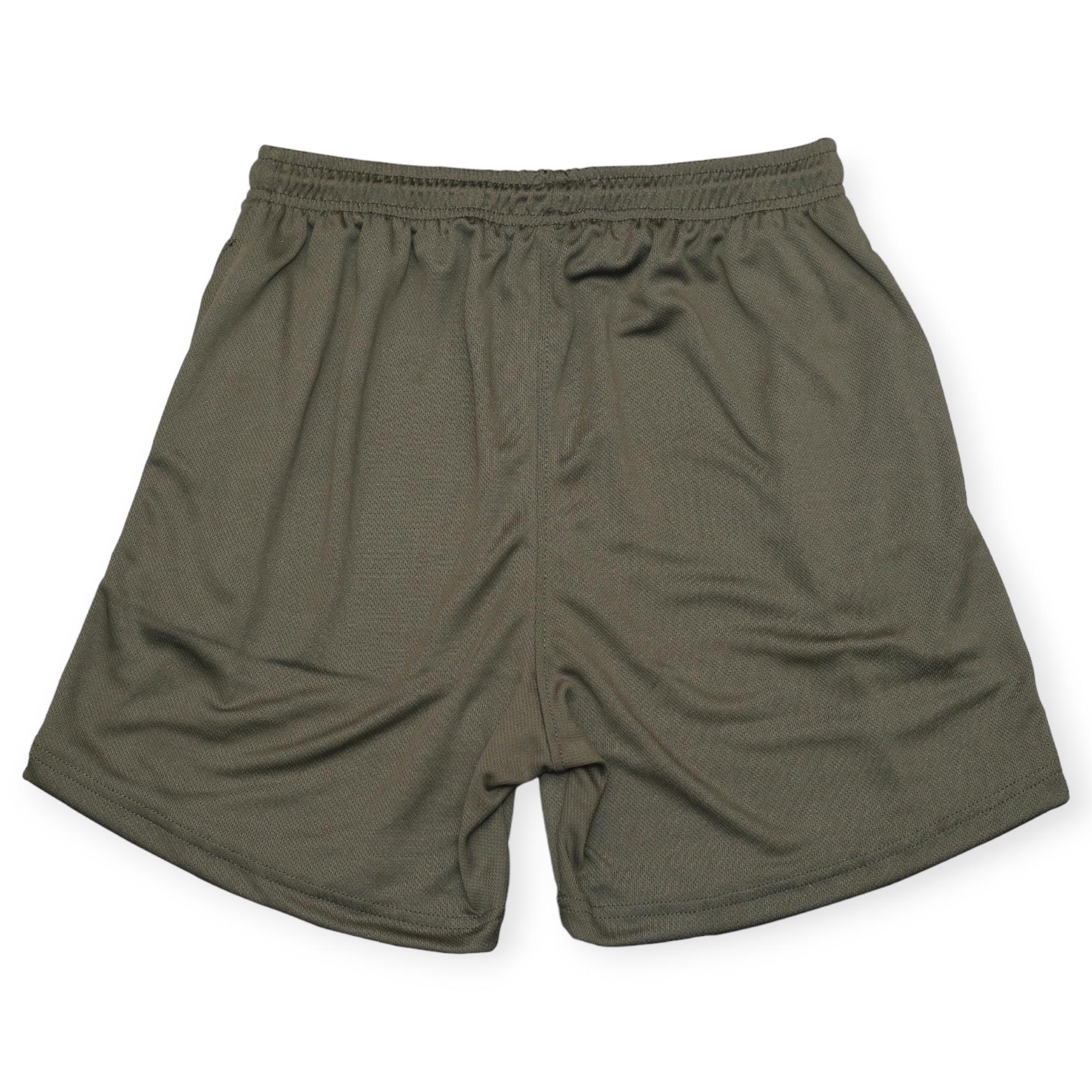 Nexus Clothing Men Basic Solid Mesh Breathable Mesh Shorts (Olive)-Nexus Clothing