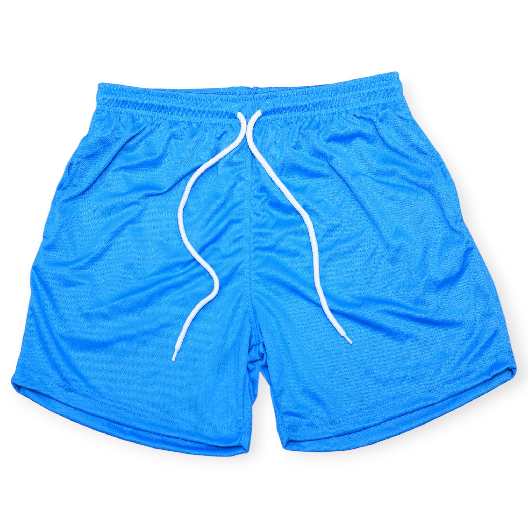 Nexus Clothing Men Basic Solid Mesh Breathable Mesh Shorts (Royal Blue)-Royal Blue-XXX-Large-Nexus Clothing