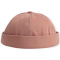 Nexus Clothing Men Brimless Rolled Cuff Docker Adjustable Skull Cap (Lotus Pink)