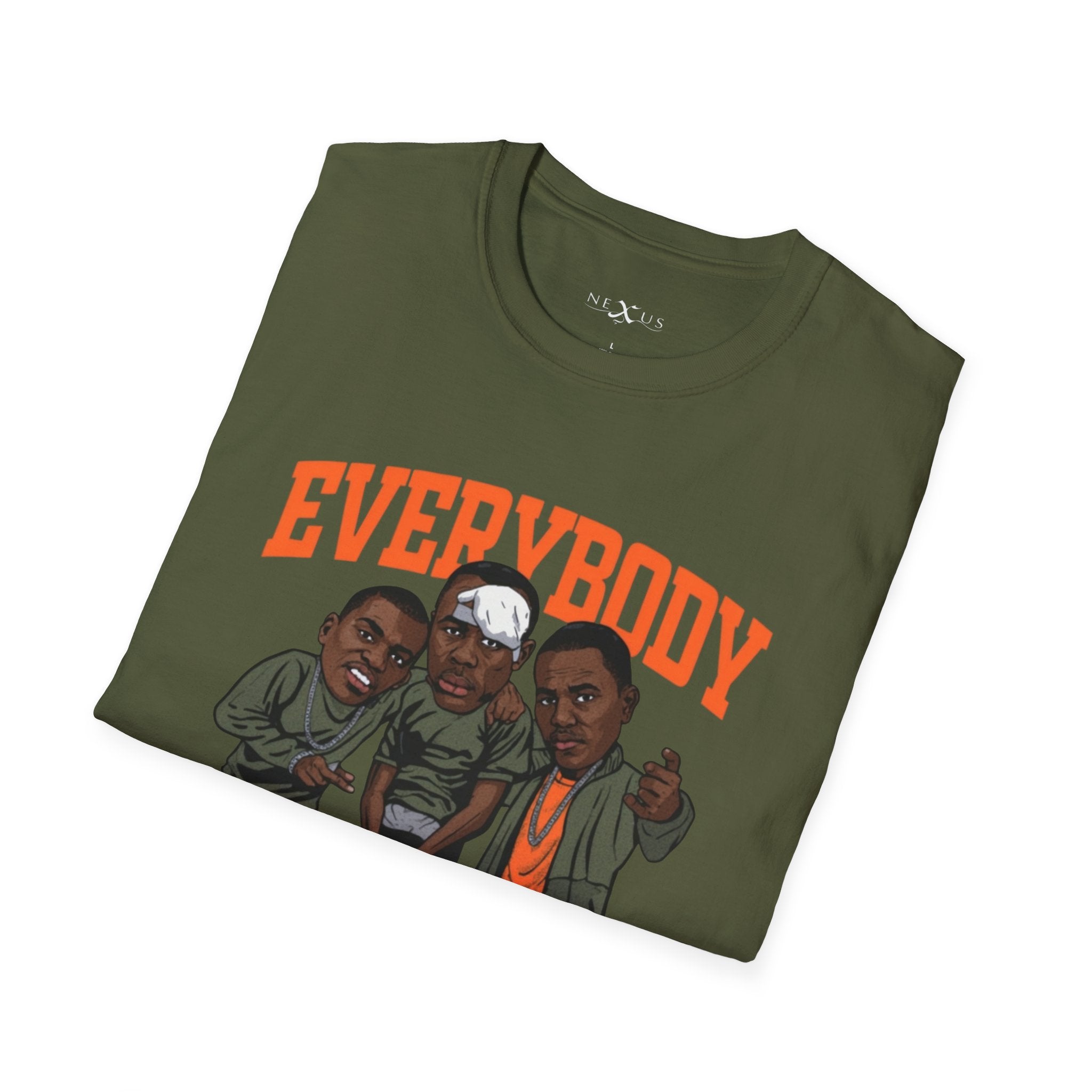 Nexus Clothing Men Everybody Eats B Retro 5 T-shirt (Military Green)-Nexus Clothing