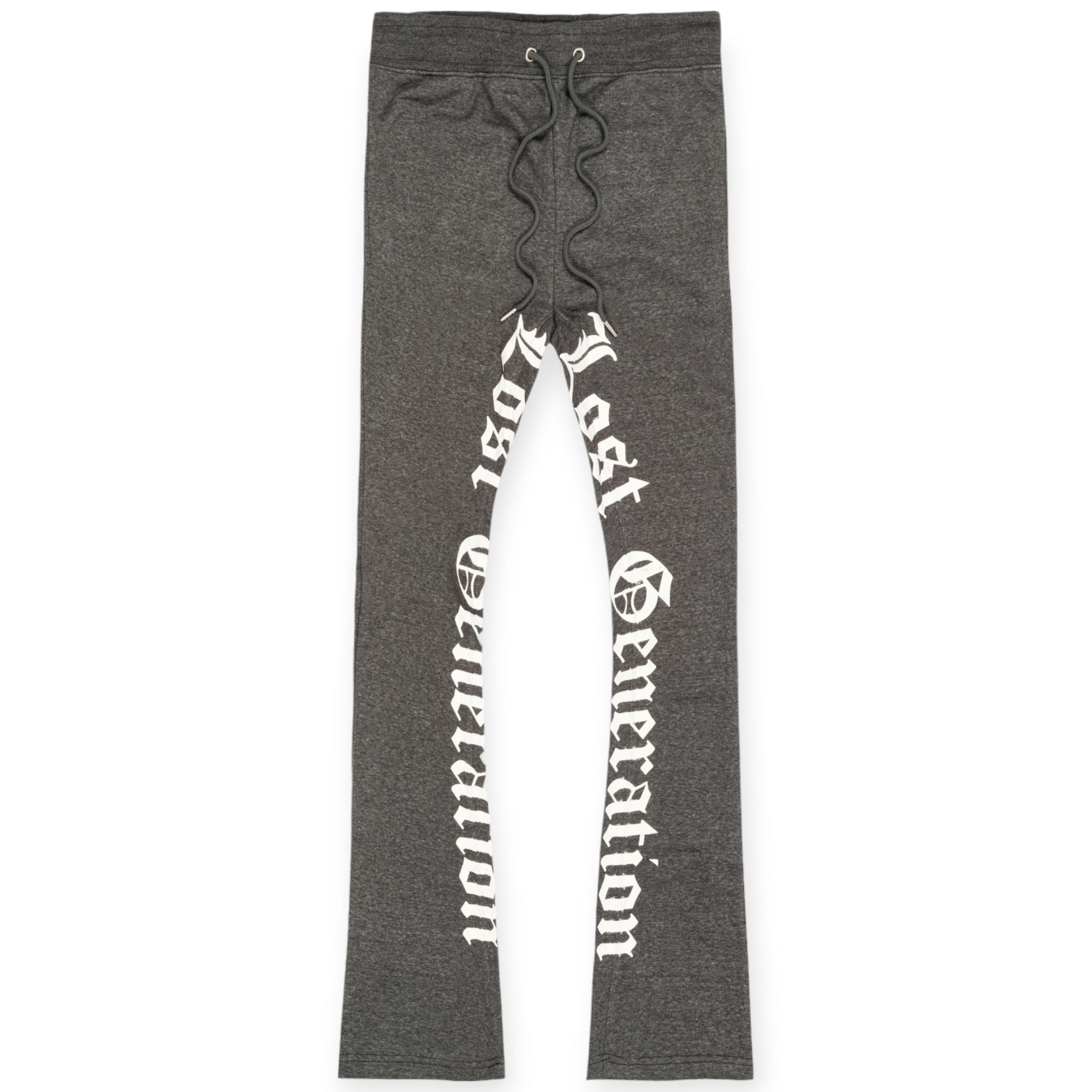 Nexus Clothing Men Lost Generation Stacked Sweatpants (Charcoal Grey White)-Charcoal Grey White-Small-Nexus Clothing