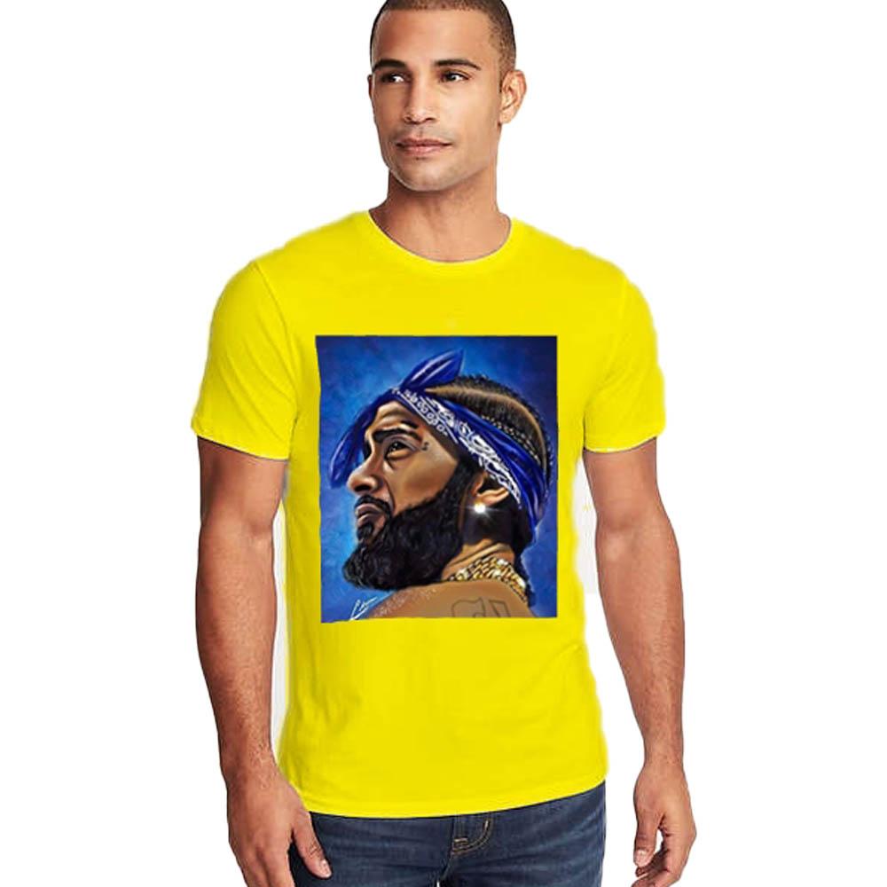 Nexus Clothing Men Nipsey Hussle Ban T-shirt (Yellow)-Yellow-Small-Nexus Clothing