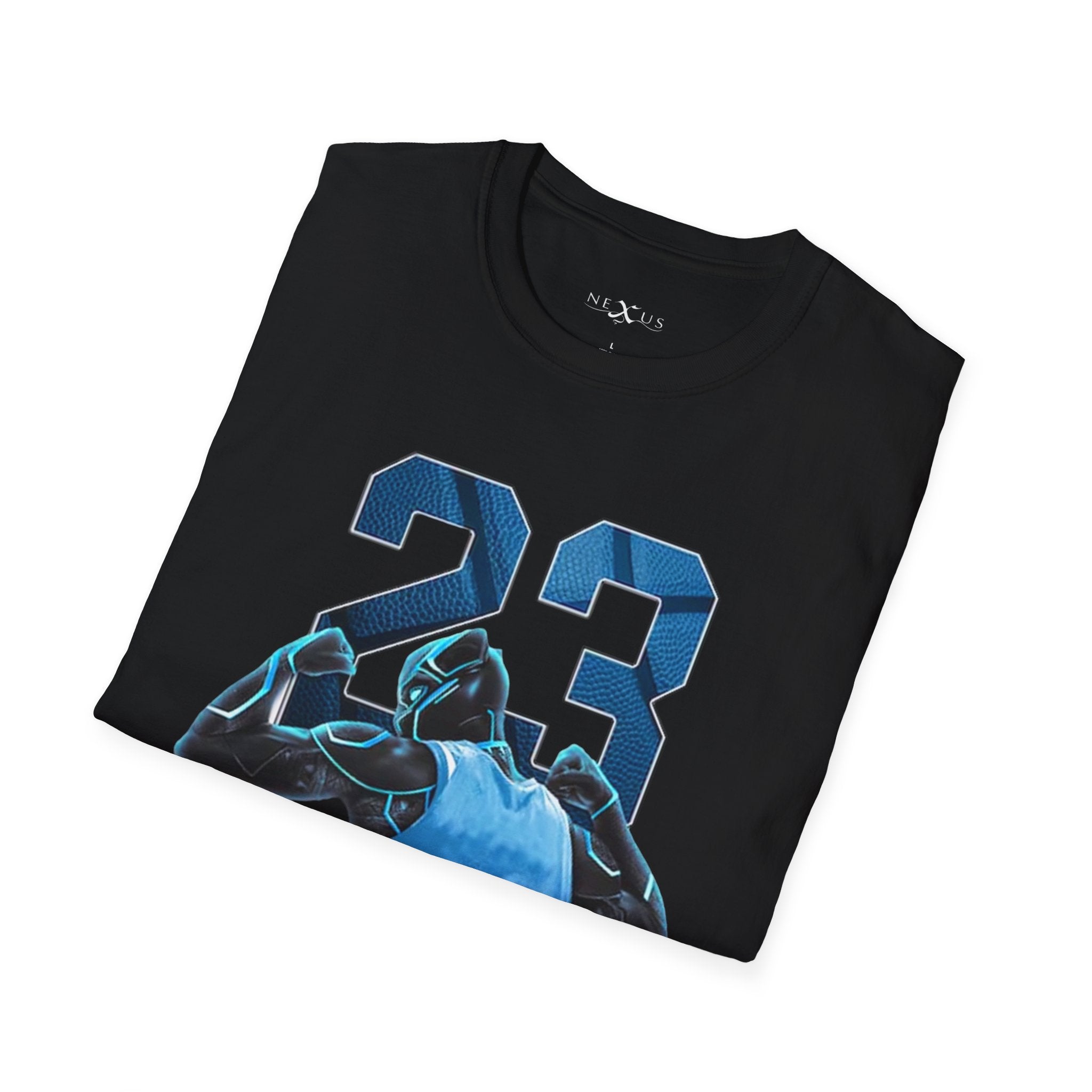 Nexus Clothing Men Panther Number 23 Basketball Sneaker Soft style Tee (Black)-Nexus Clothing