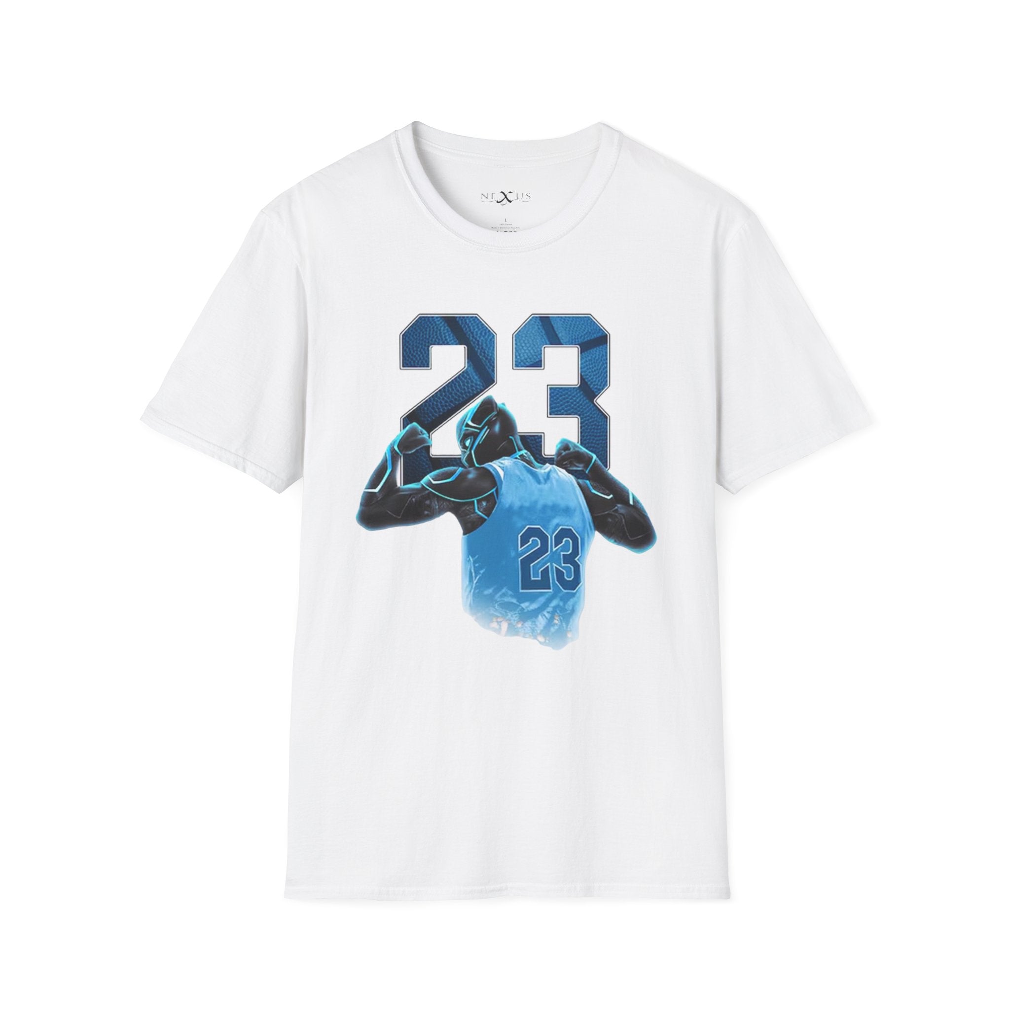 Nexus Clothing Men Panther Number 23 Basketball Sneaker Soft style Tee (White)-White-X-Small-Nexus Clothing