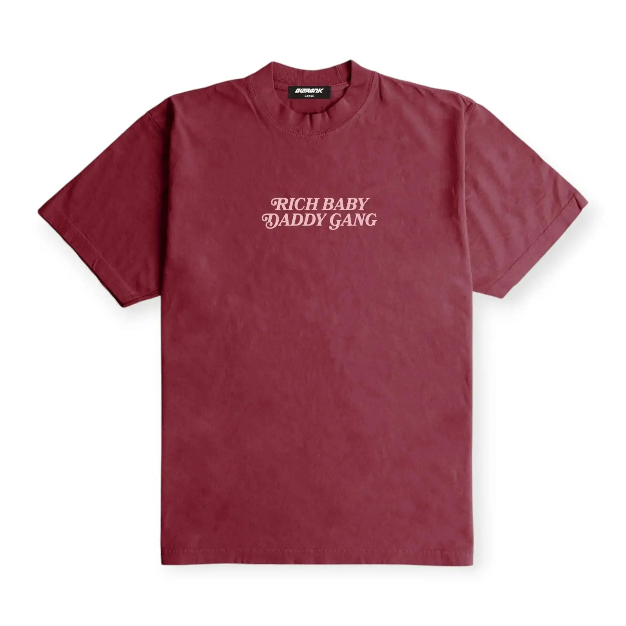 Outrank Brand Men RBDG T-shirt 3.0 (Burgundy)-Nexus Clothing