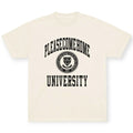 Please Come Home Men University Tee (Off White Black)