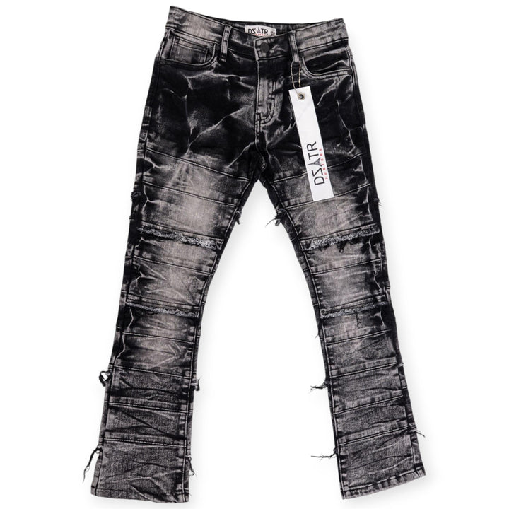 Premium Disaster Boys Stacked Denim Jeans -Black Wash-Nexus Clothing