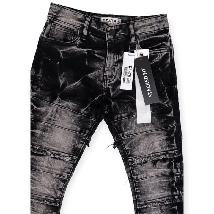 Premium Disaster Boys Stacked Denim Jeans -Black Wash-Nexus Clothing