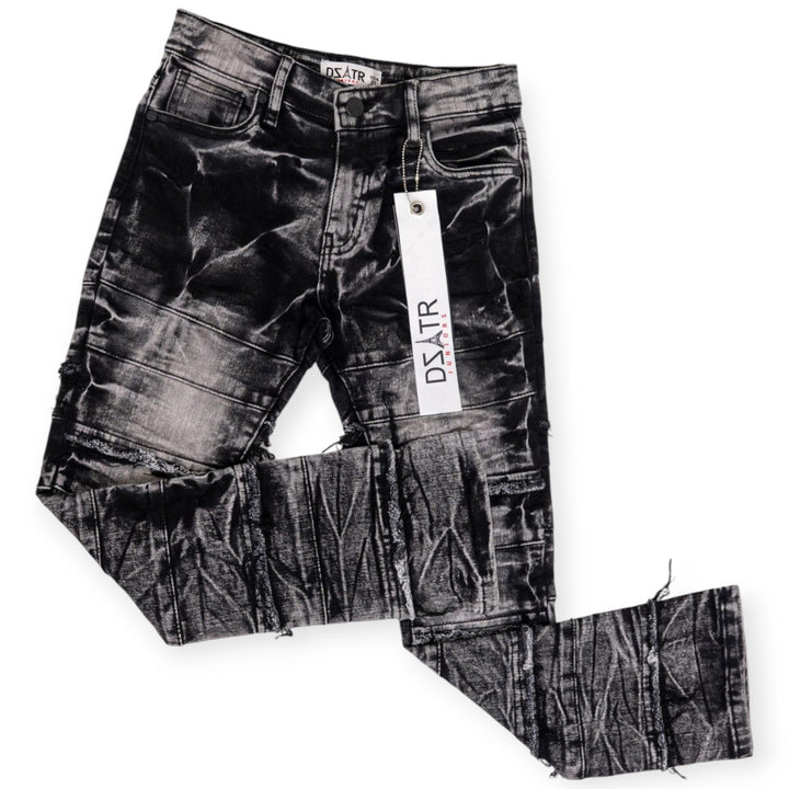 Premium Disaster Kids Stacked Denim Jeans -Black Wash-Nexus Clothing