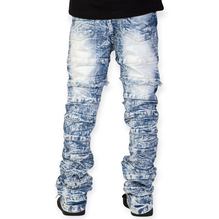 Premium Disaster Kids Stacked Denim Jeans -Blue-Nexus Clothing