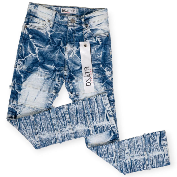 Premium Disaster Kids Stacked Denim Jeans -Blue-Nexus Clothing