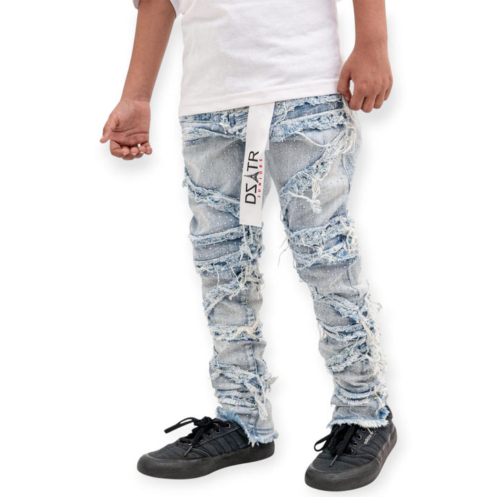 Premium Disaster Kids Stone Skinny Jeans Slim Fit - Ice Blue-Nexus Clothing