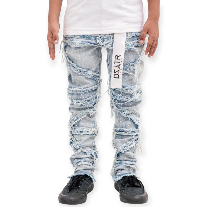 Premium Disaster Kids Stone Skinny Jeans Slim Fit - Ice Blue-Nexus Clothing