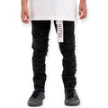 Premium Disaster Kids Stone Skinny Jeans Slim Fit - Jet Black