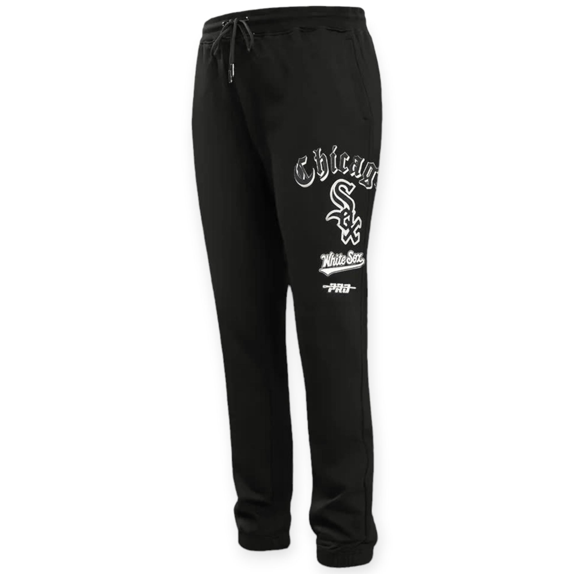 Pro Standard Men CHICAGO WHITE SOX OLD ENGLISH FLC SWEATPANT(Black)-Nexus Clothing