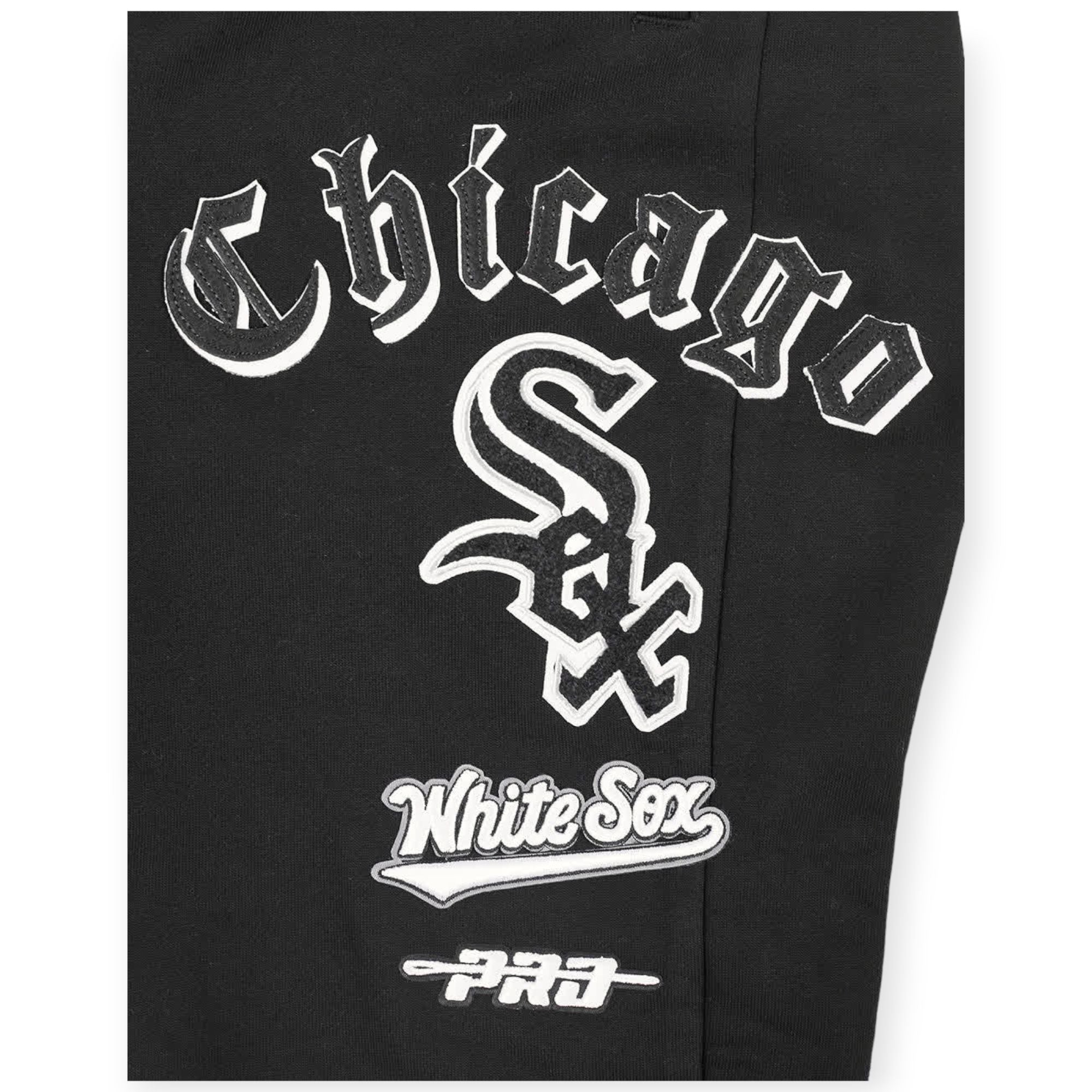 Pro Standard Men CHICAGO WHITE SOX OLD ENGLISH FLC SWEATPANT(Black)-Nexus Clothing