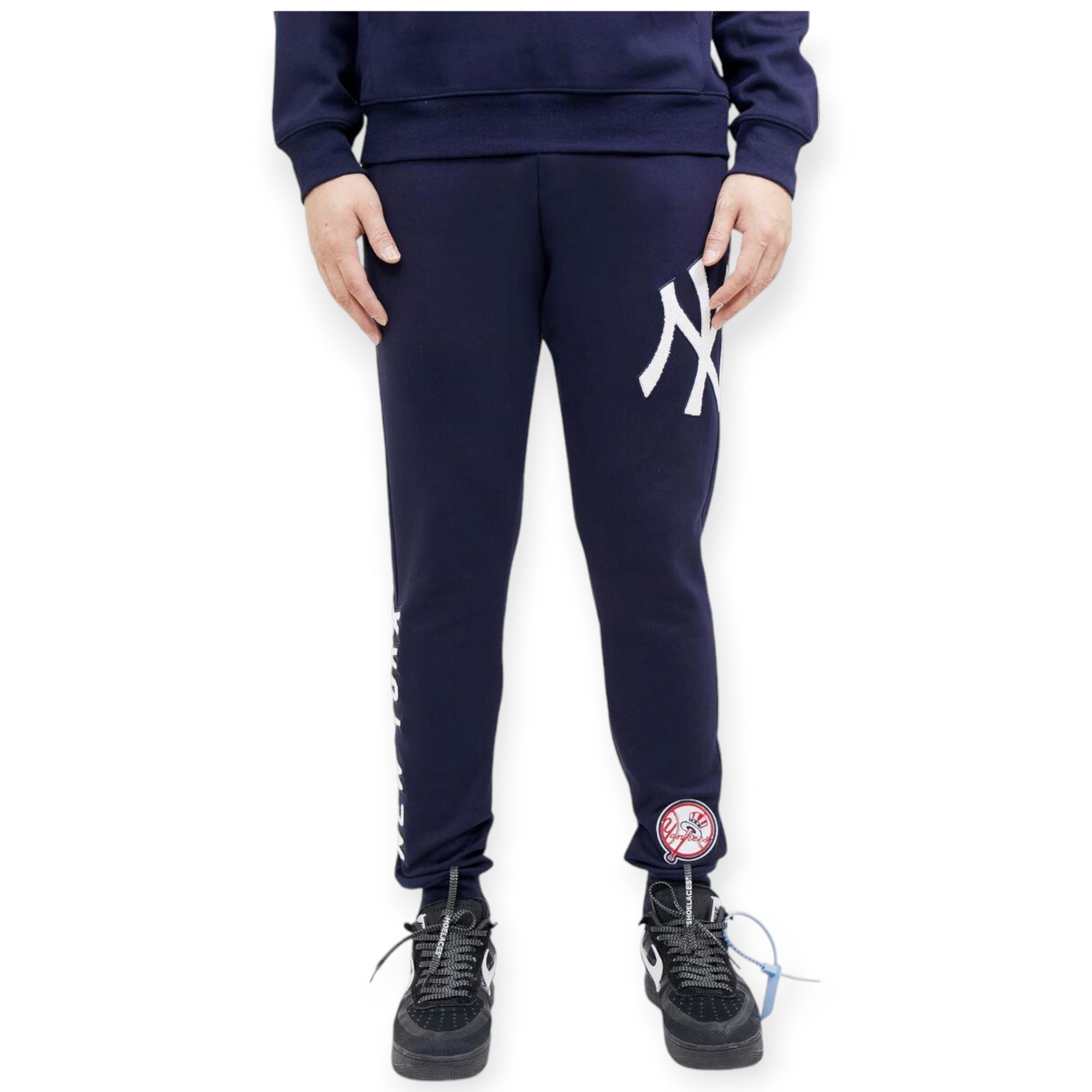 Pro Standard Men New York Yankees Logo Joggers(Navy)-Navy-XXX-Large-Nexus Clothing