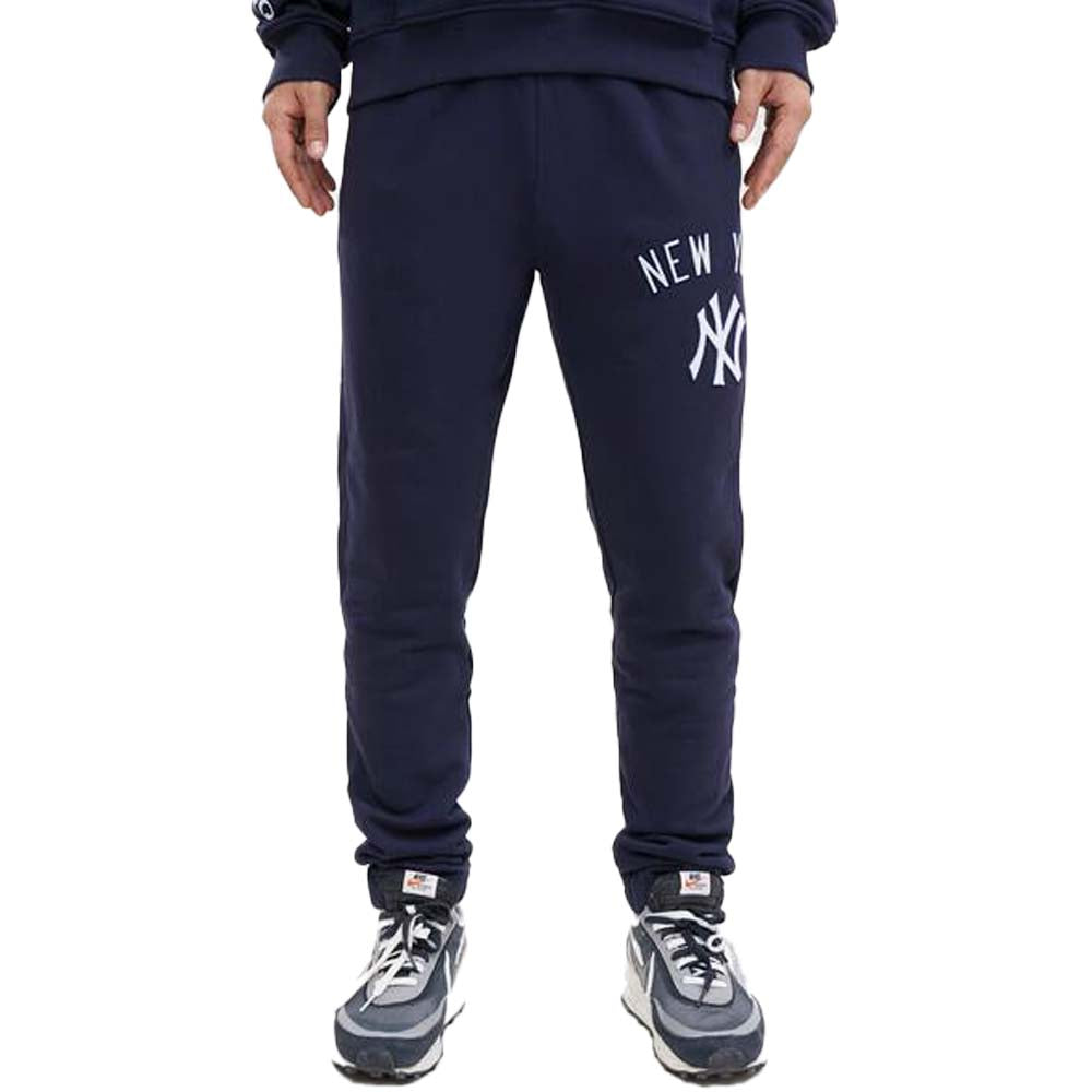 Pro Standard Men New York Yankees Stacked Logo Sweatpants (Midnight Navy)-Midnight Navy-Small-Nexus Clothing