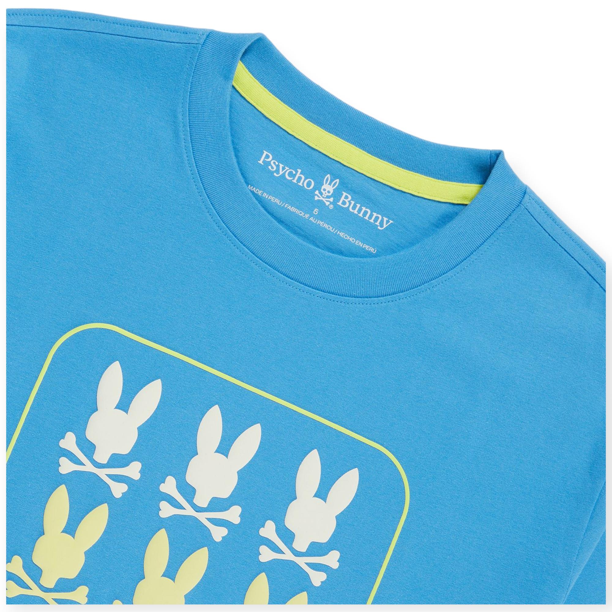Psycho Bunny Men Barker Graphic Tee (Cool Blue)-Nexus Clothing