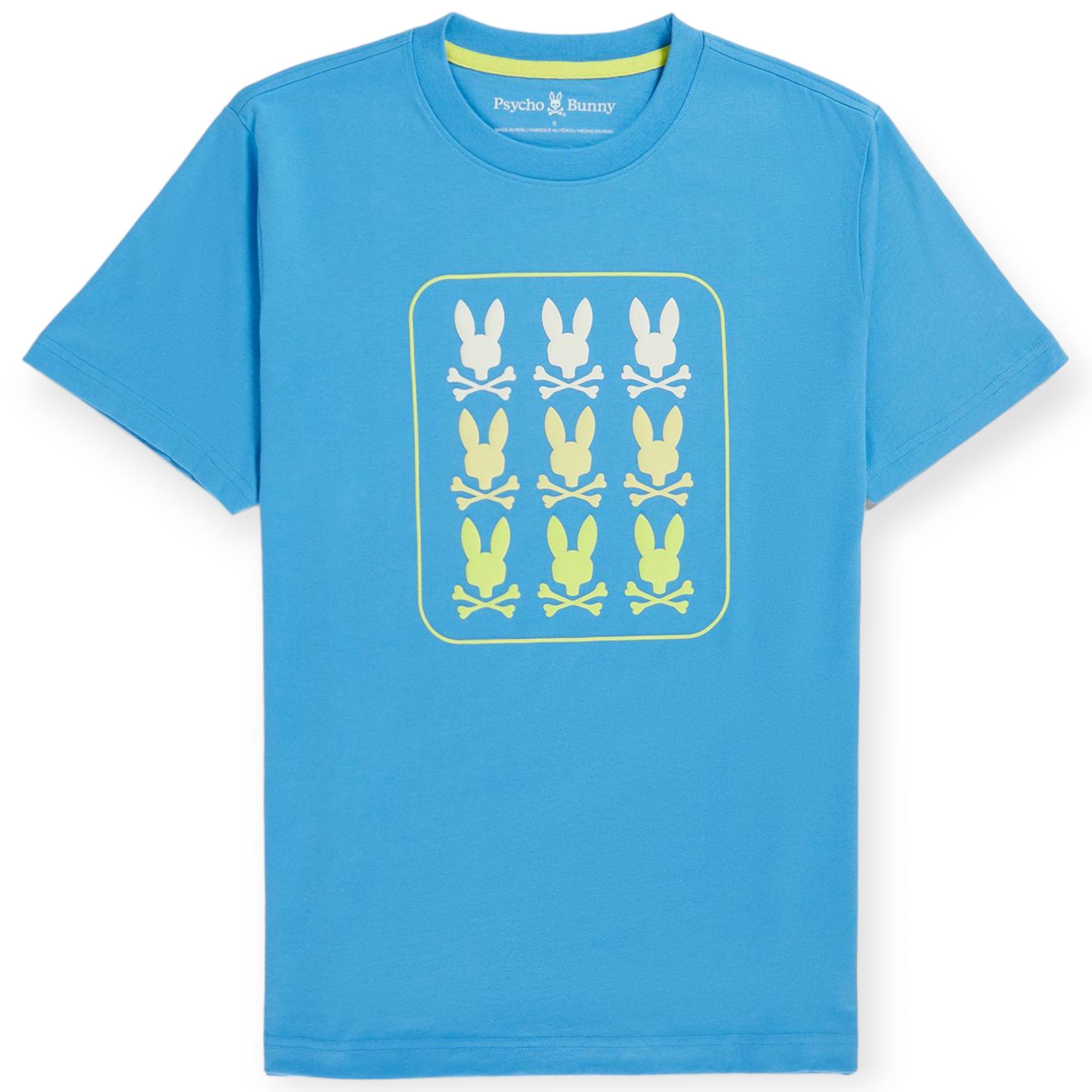Psycho Bunny Men Barker Graphic Tee (Cool Blue)-Cool Blue-Small-Nexus Clothing
