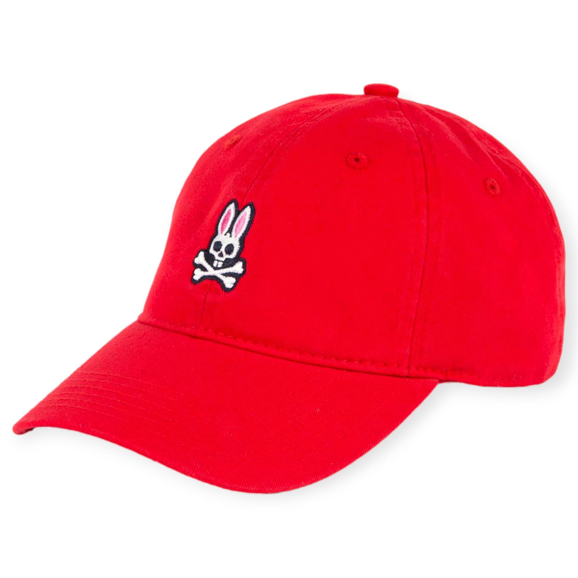 Psycho Bunny Men Core Sunbleached Cap (Brilliant Red)-Brilliant Red-OneSize-Nexus Clothing