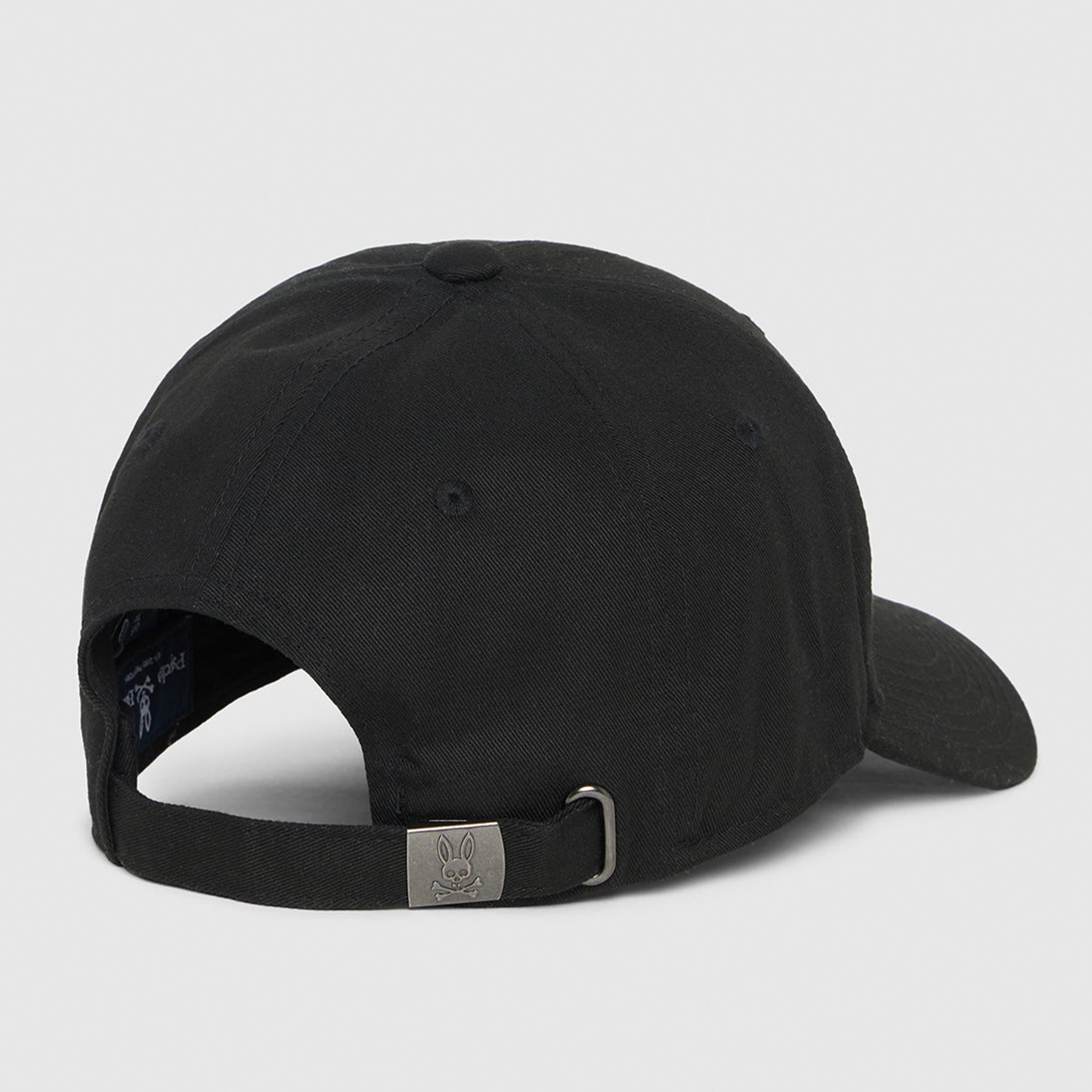Psycho Bunny Men Danby Baseball Hat (Black)-Black-OneSize-Nexus Clothing