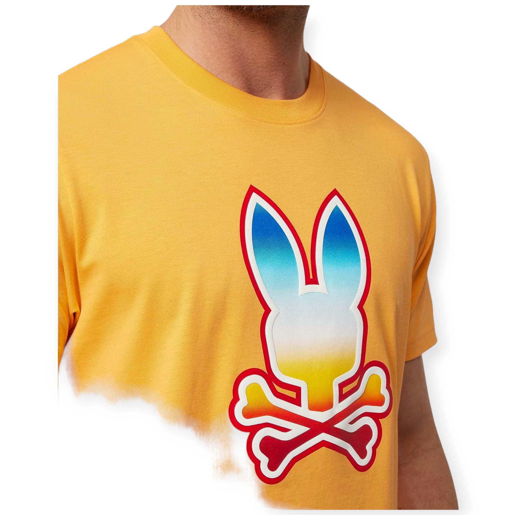Psycho Bunny Men Guy Graphic Tee (Orange soda)-Nexus Clothing