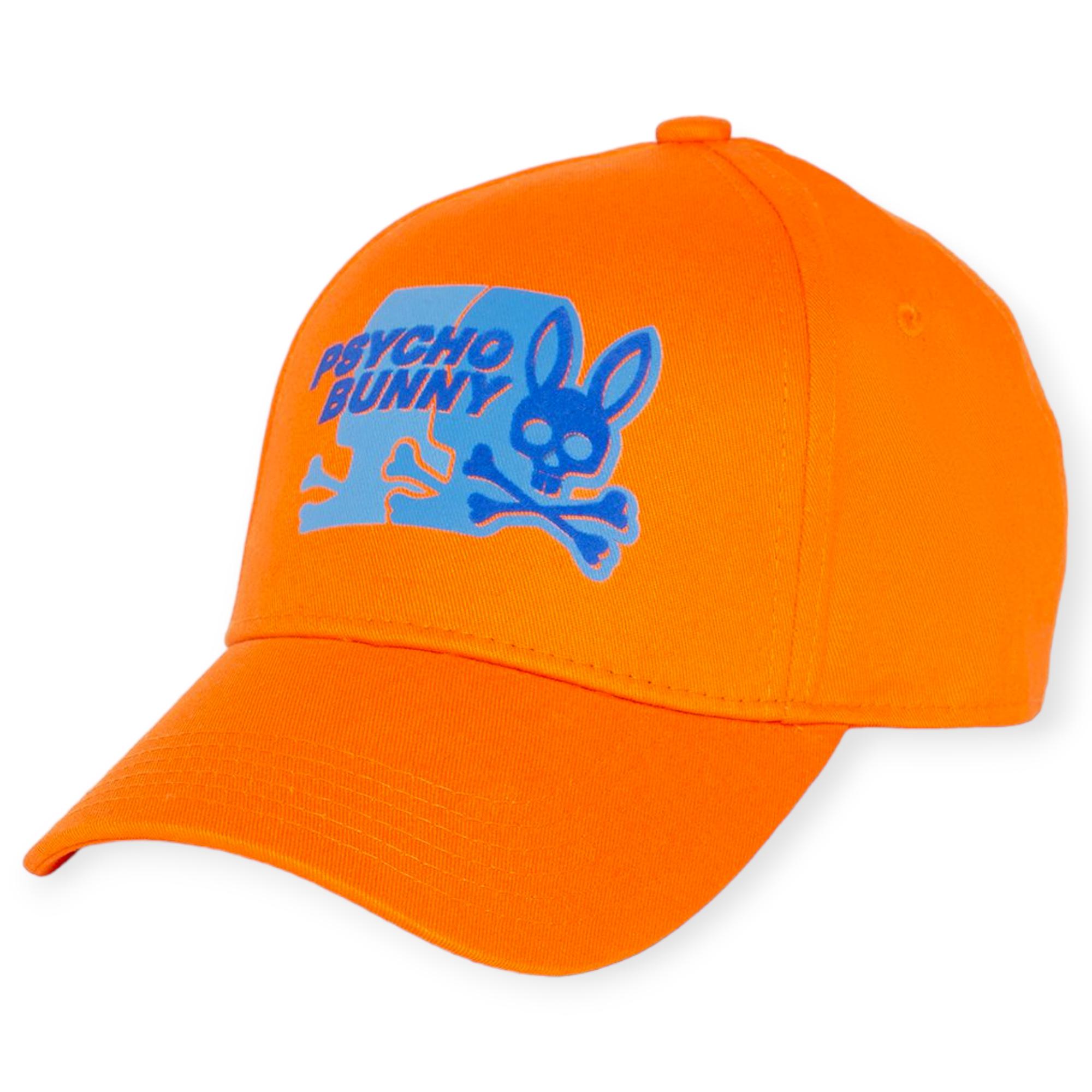 Psycho Bunny Men Kona Baseball Cap (Scarlet Ibis Orange)-Scarlet Ibis Orange-OneSize-Nexus Clothing