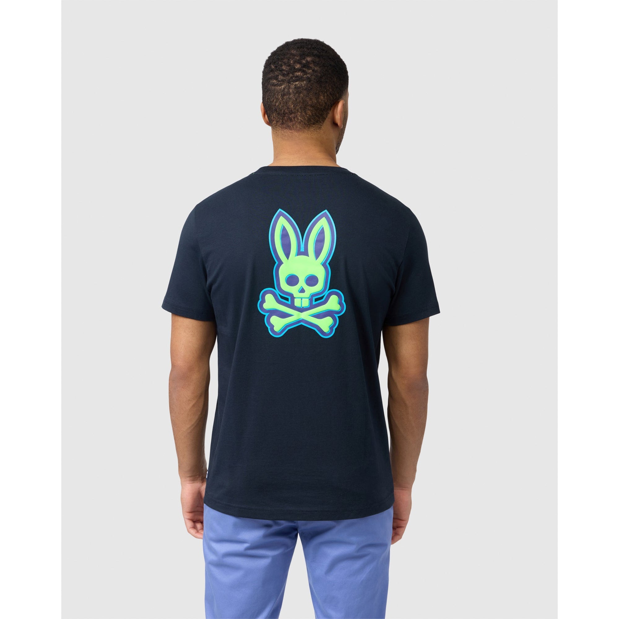 Psycho Bunny Men Sloan Back Graphic Tee (Navy)-Nexus Clothing
