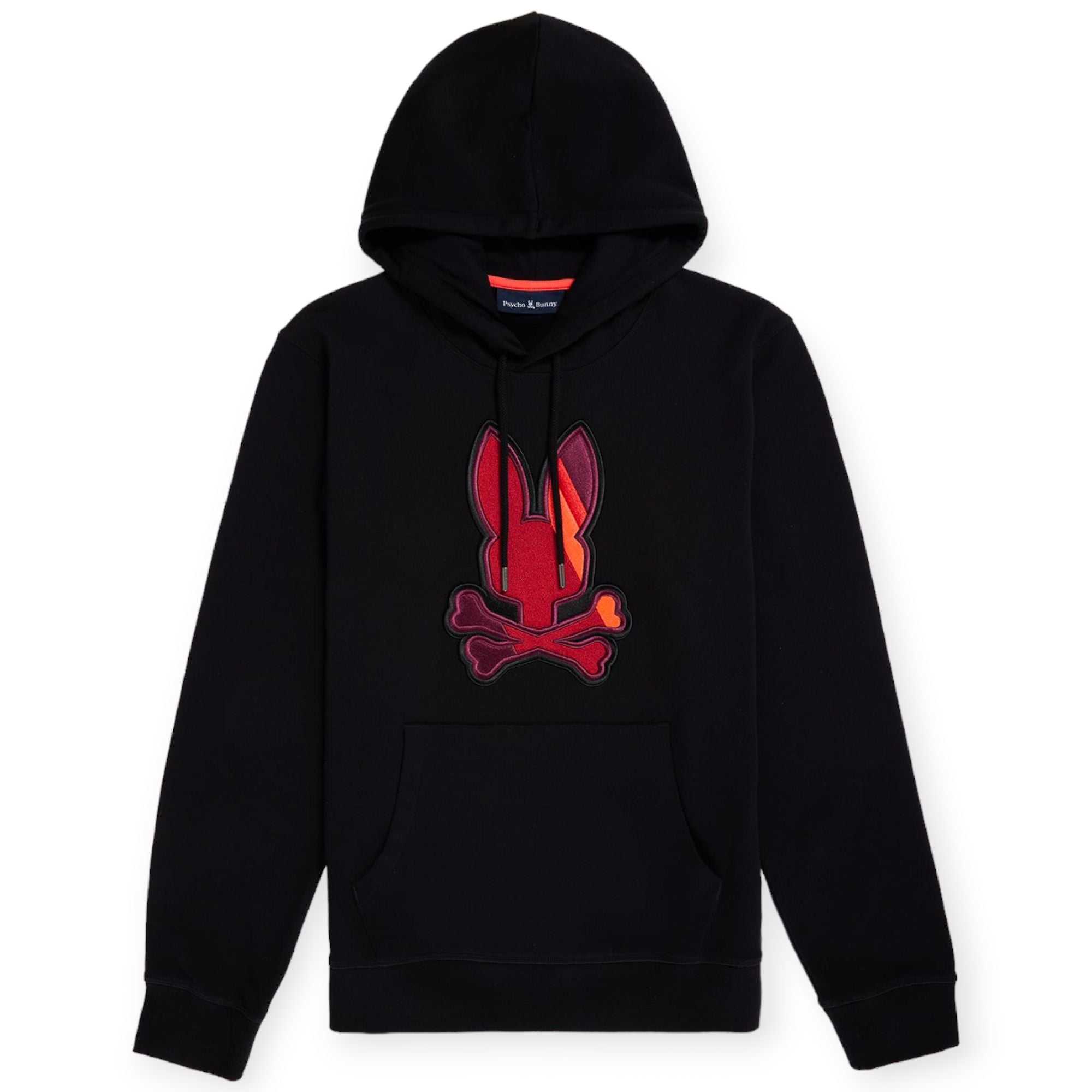 Psycho Bunny Men apple valley embroidered hoodie (BLack)-Black-Small-Nexus Clothing