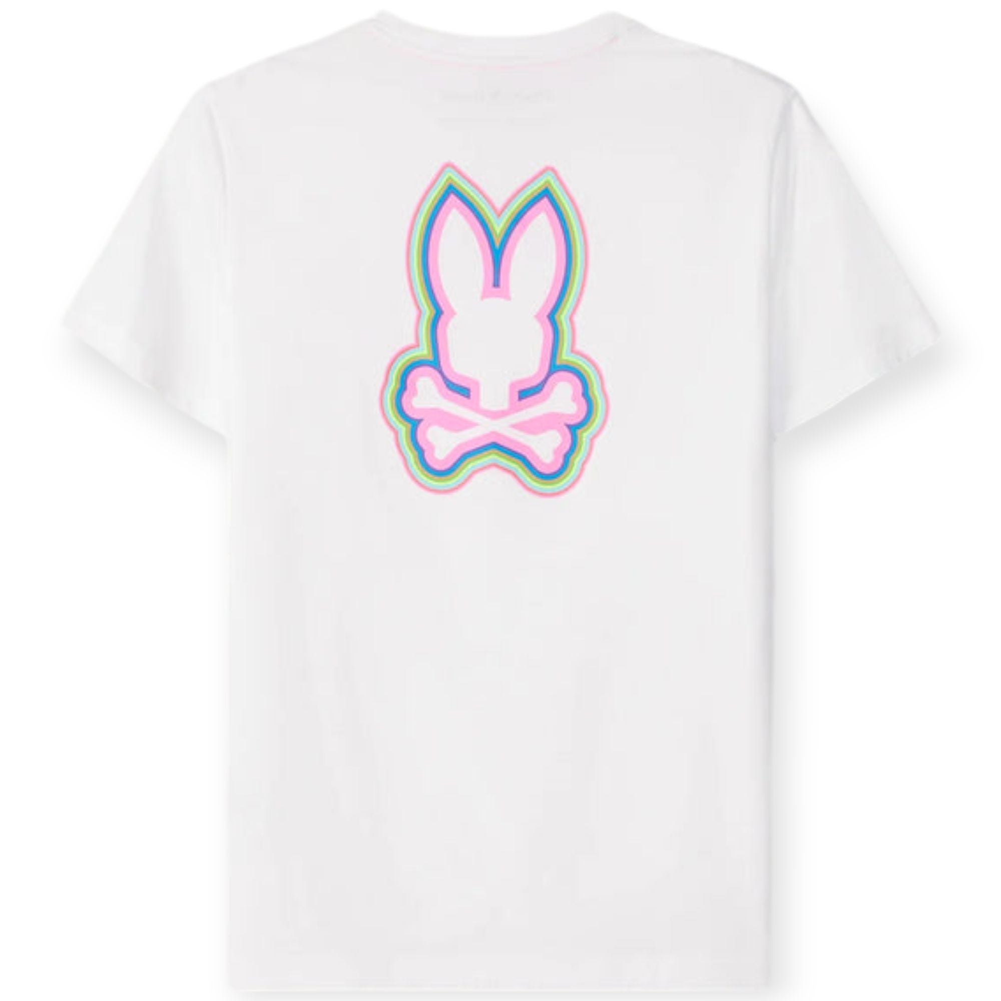 Psycho Bunny Men maybrook back graphic tee(White)-Nexus Clothing