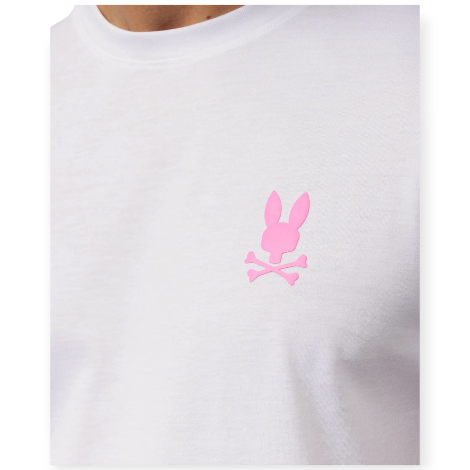 Psycho Bunny Men maybrook back graphic tee(White)-Nexus Clothing