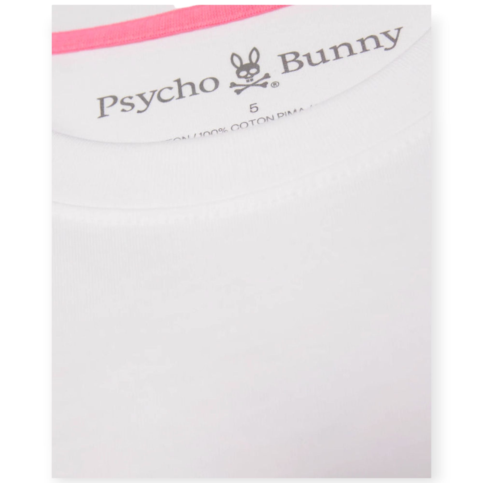 Psycho Bunny Men maybrook back graphic tee(White)-Nexus Clothing