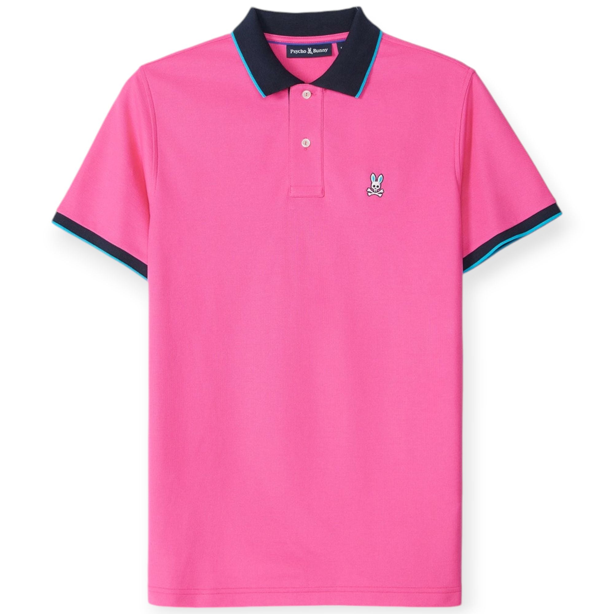 Psycho Bunny Men troy pique polo Tee(Pink)-Pink-Small-Nexus Clothing