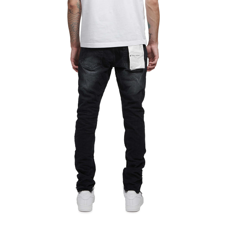 Purple Brand Men Black Repair Skinny Jeans (Black)-Nexus Clothing