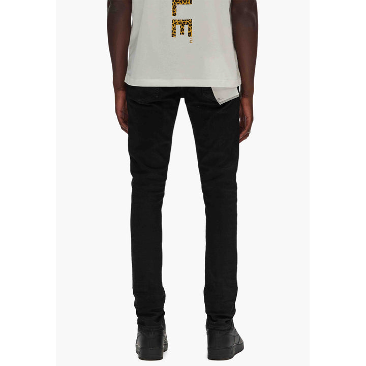 Purple Brand Men Black Resin 3/D Skinny Jeans (Black)-Nexus Clothing