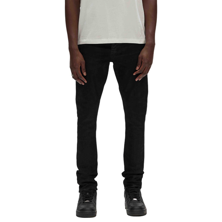 Purple Brand Men Black Resin 3/D Skinny Jeans (Black)-Nexus Clothing