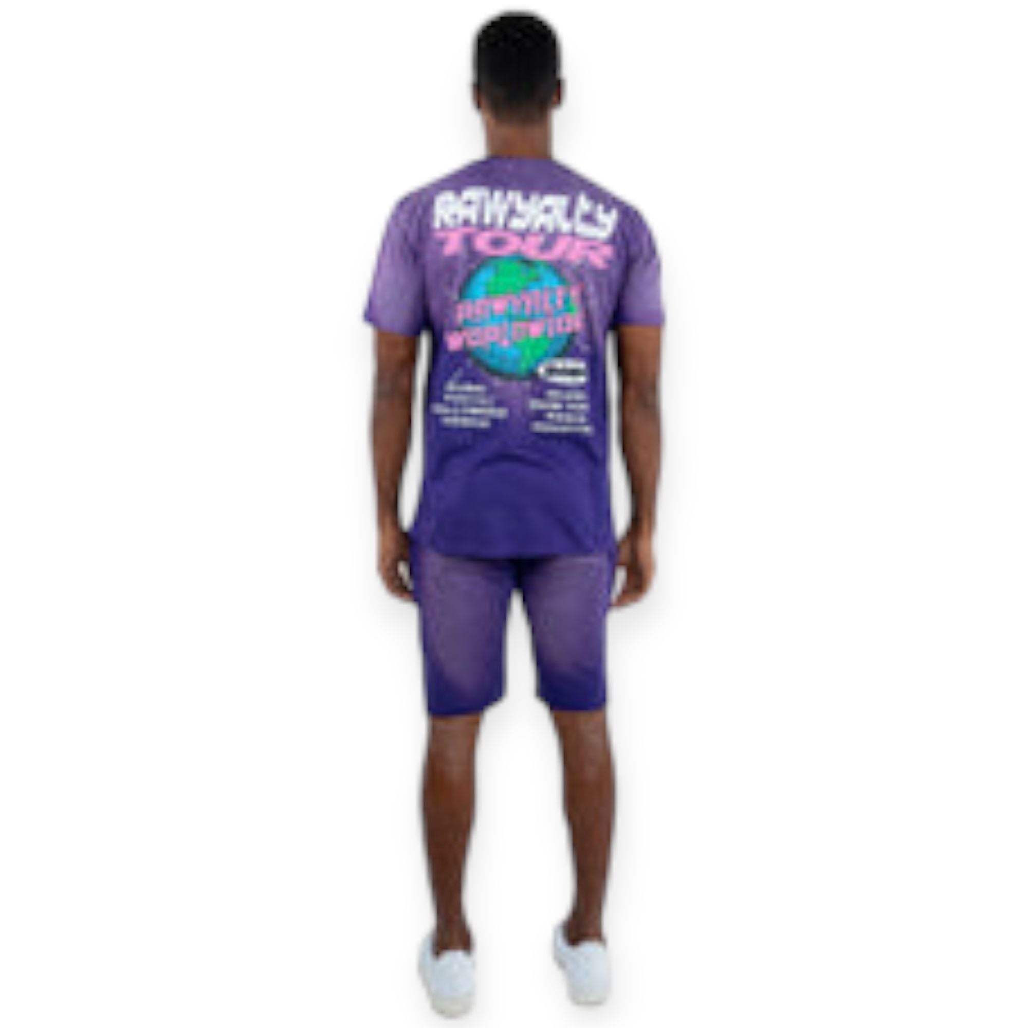 Rawyalty Apparel Men Worldwide T-Shirt (Purple Wash)