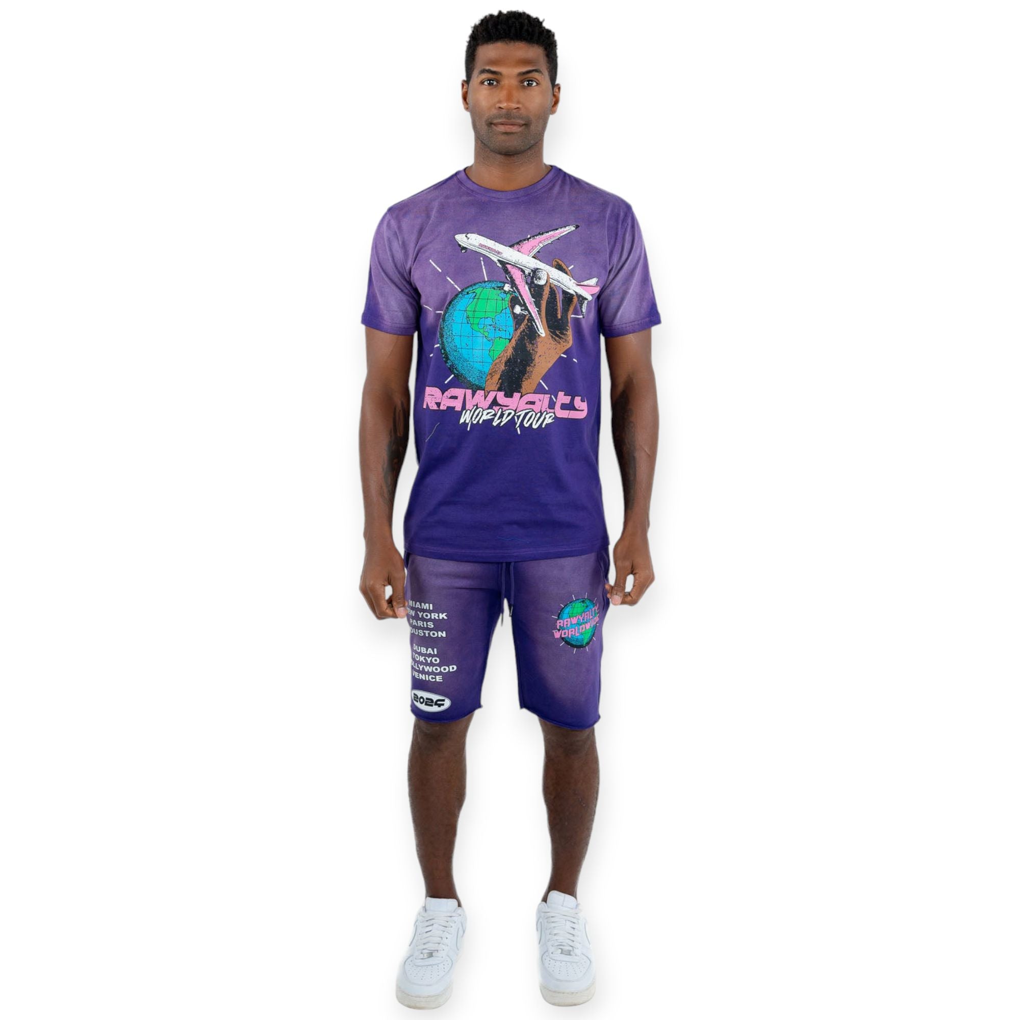 Rawyalty Apparel Men Worldwide T-Shirt (Purple Wash)-Purple Wash-Small-Nexus Clothing