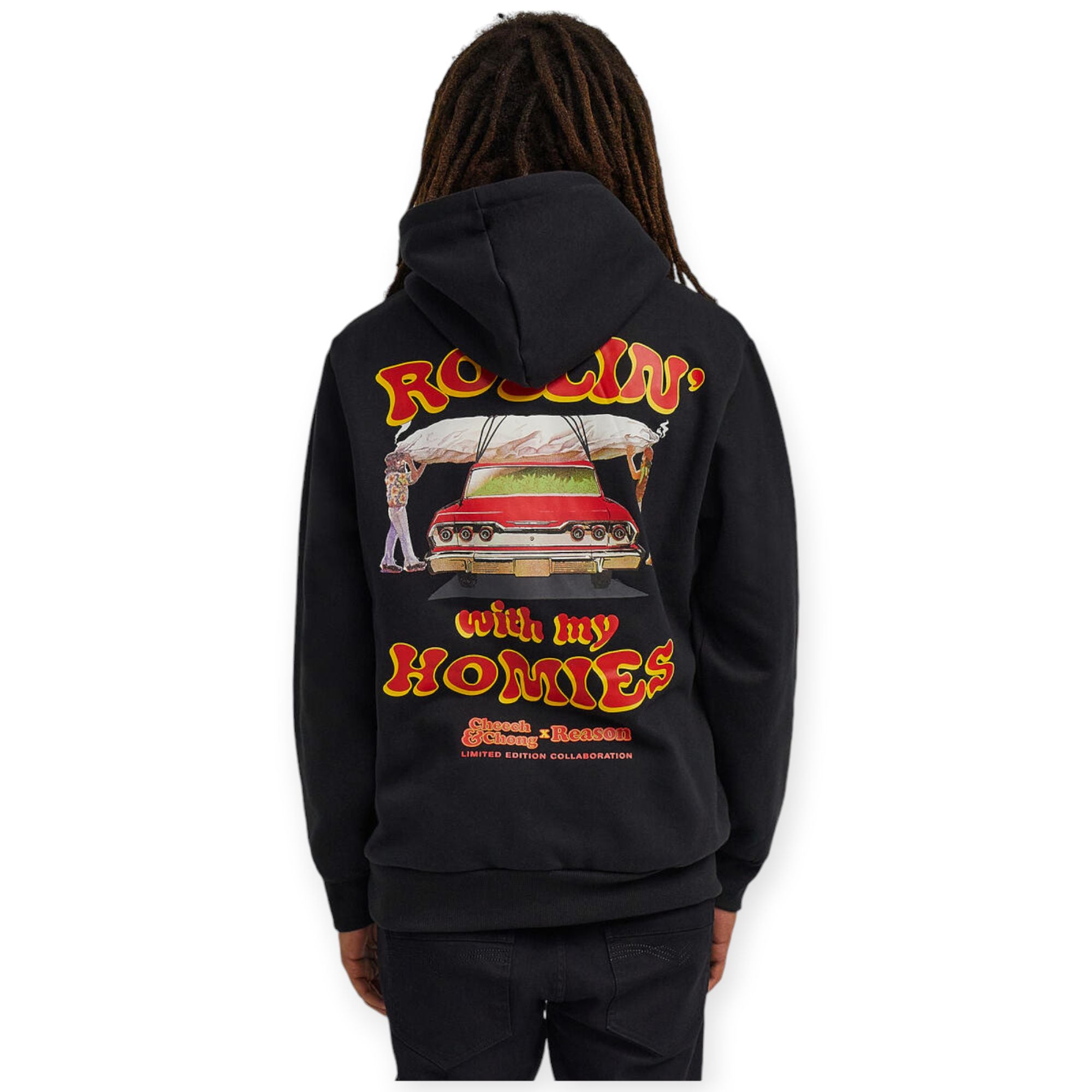 Reason Men Cheech & Chong Homies with My Homies Hoodie(Black)-Nexus Clothing