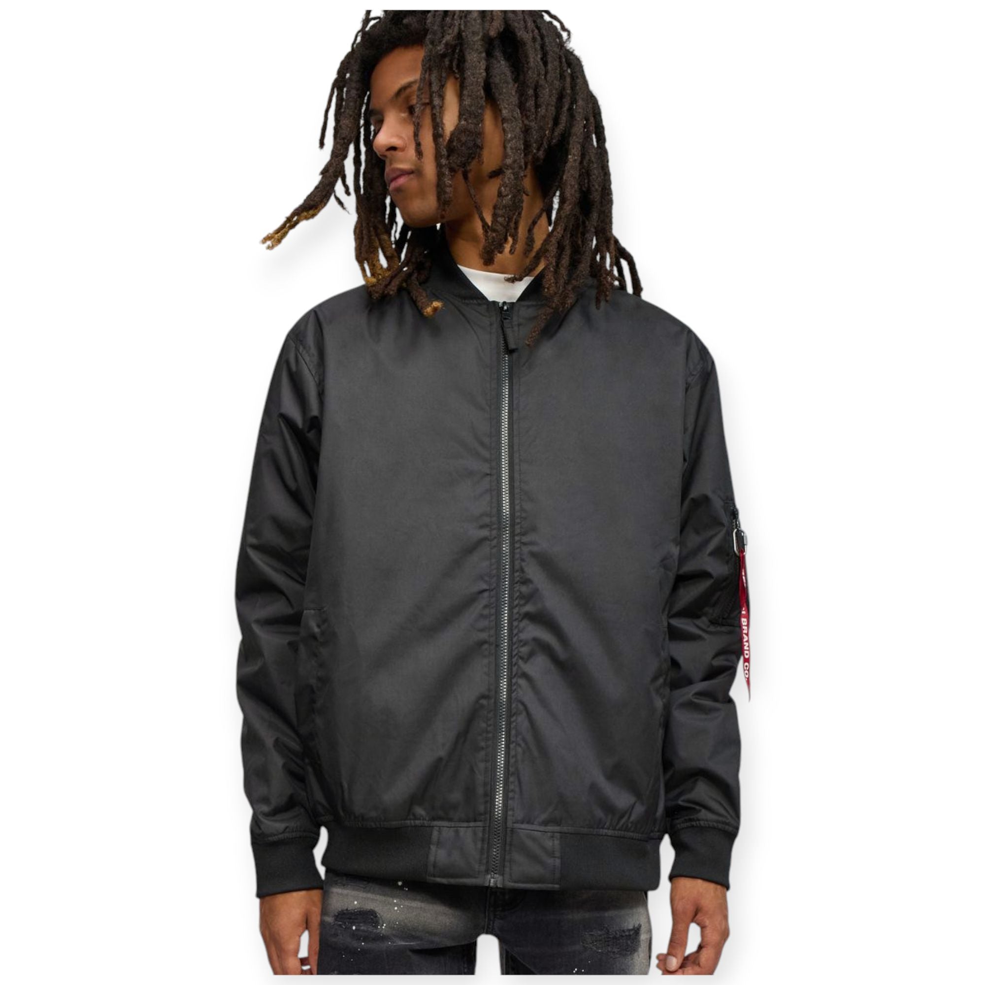 Reason Men Destroyer Flight Jacket (Black)-Black-Small-Nexus Clothing