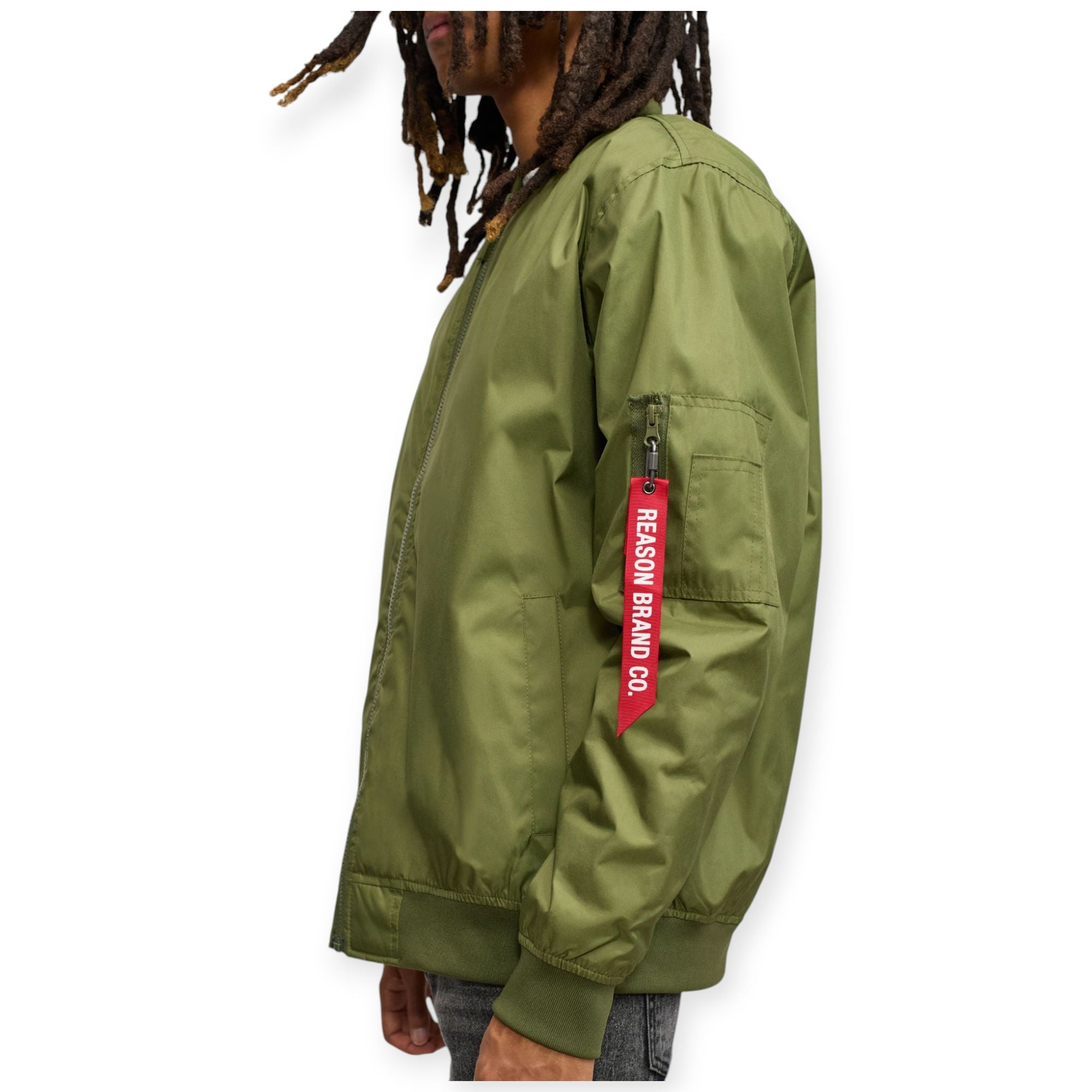 Reason Men Destroyer Flight Jacket (Green)-Nexus Clothing