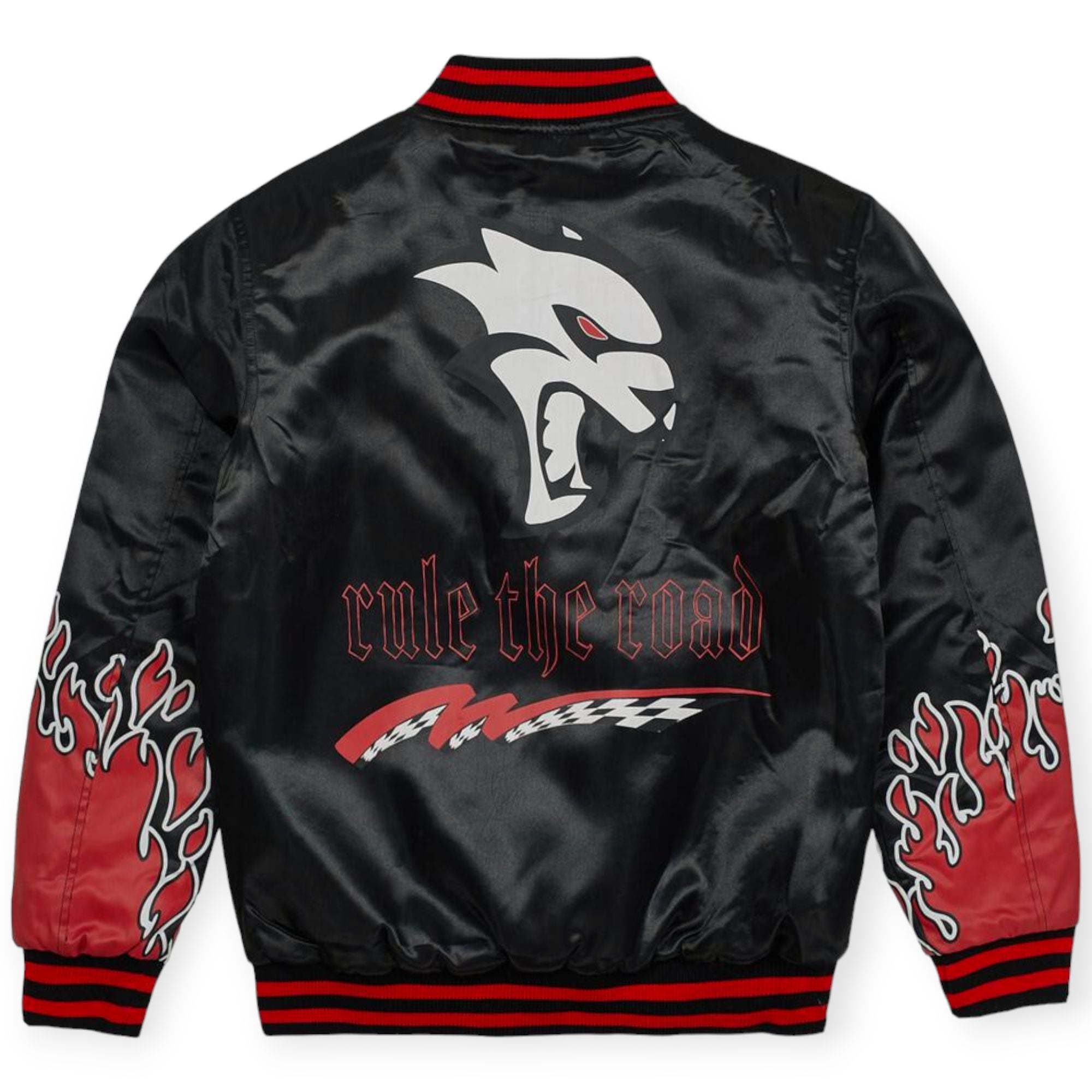 Reason Men Dodge Hellcat Flame Varsity(Black Red)-Nexus Clothing