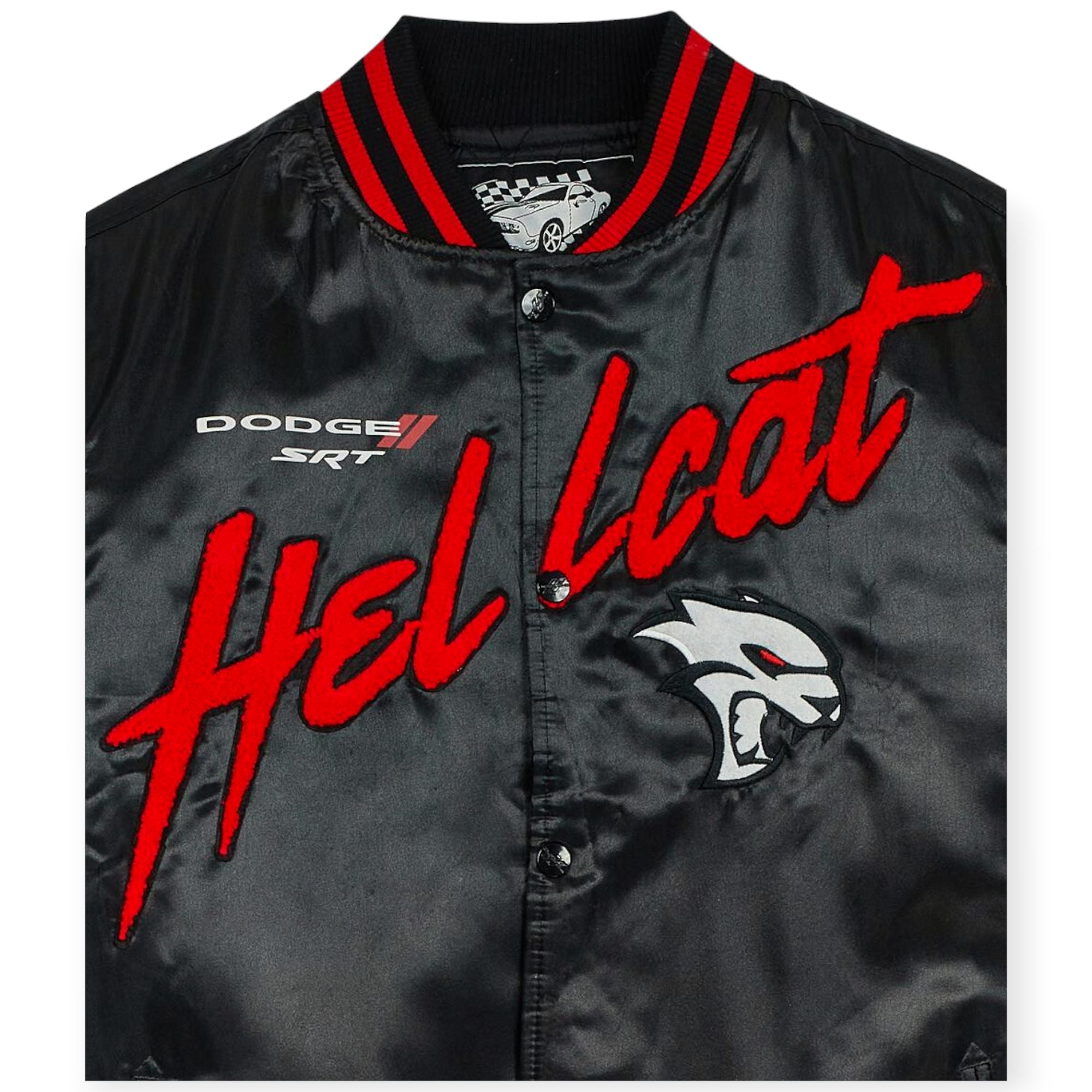 Reason Men Dodge Hellcat Flame Varsity(Black Red)-Nexus Clothing