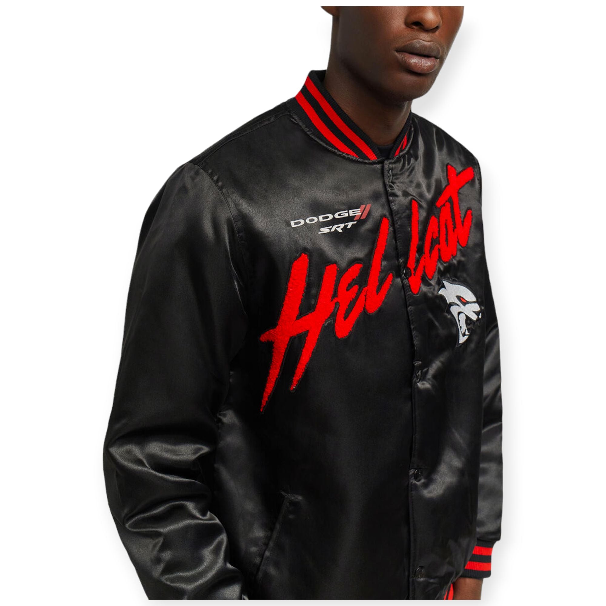 Reason Men Dodge Hellcat Flame Varsity(Black Red)-Nexus Clothing