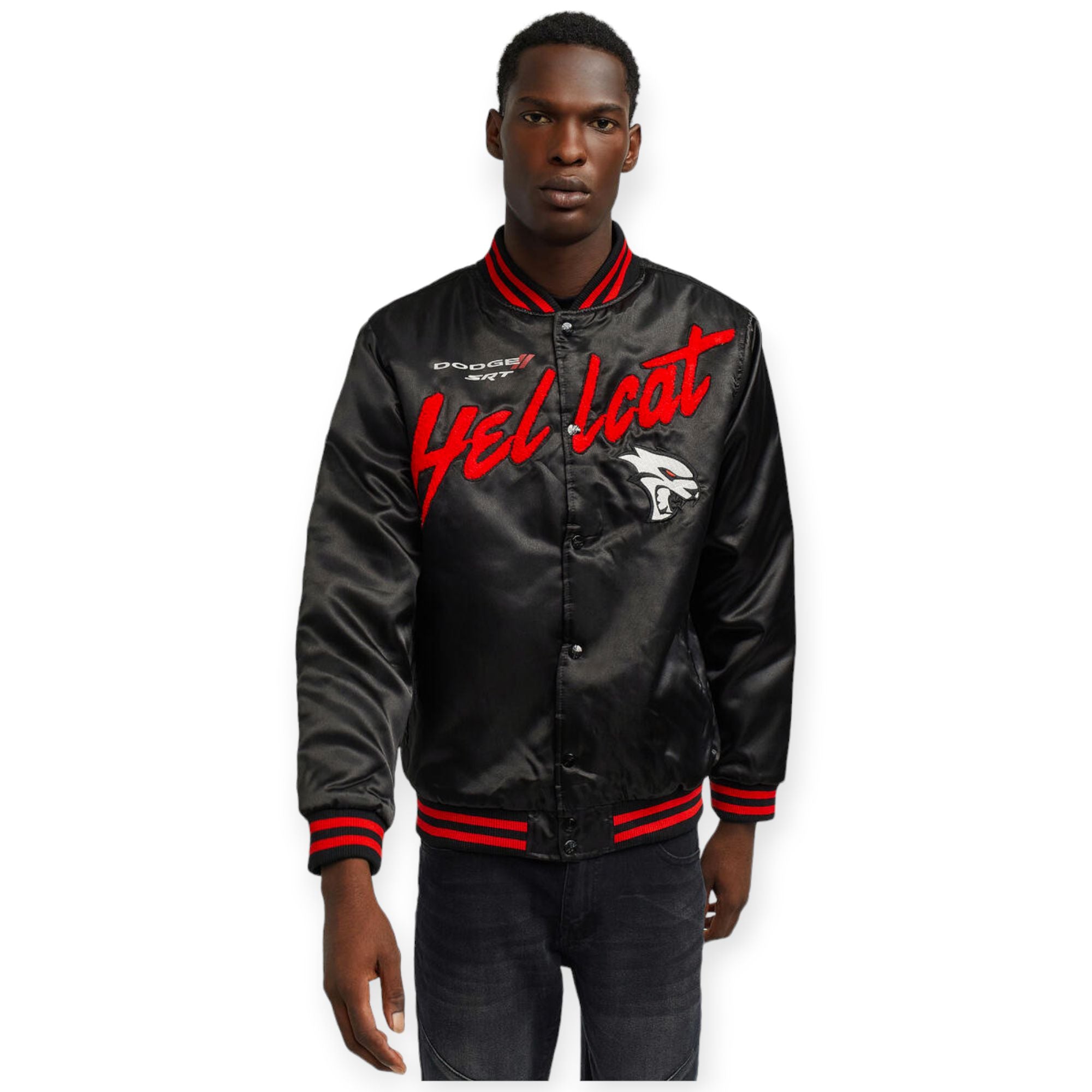 Reason Men Dodge Hellcat Flame Varsity(Black Red)-Nexus Clothing