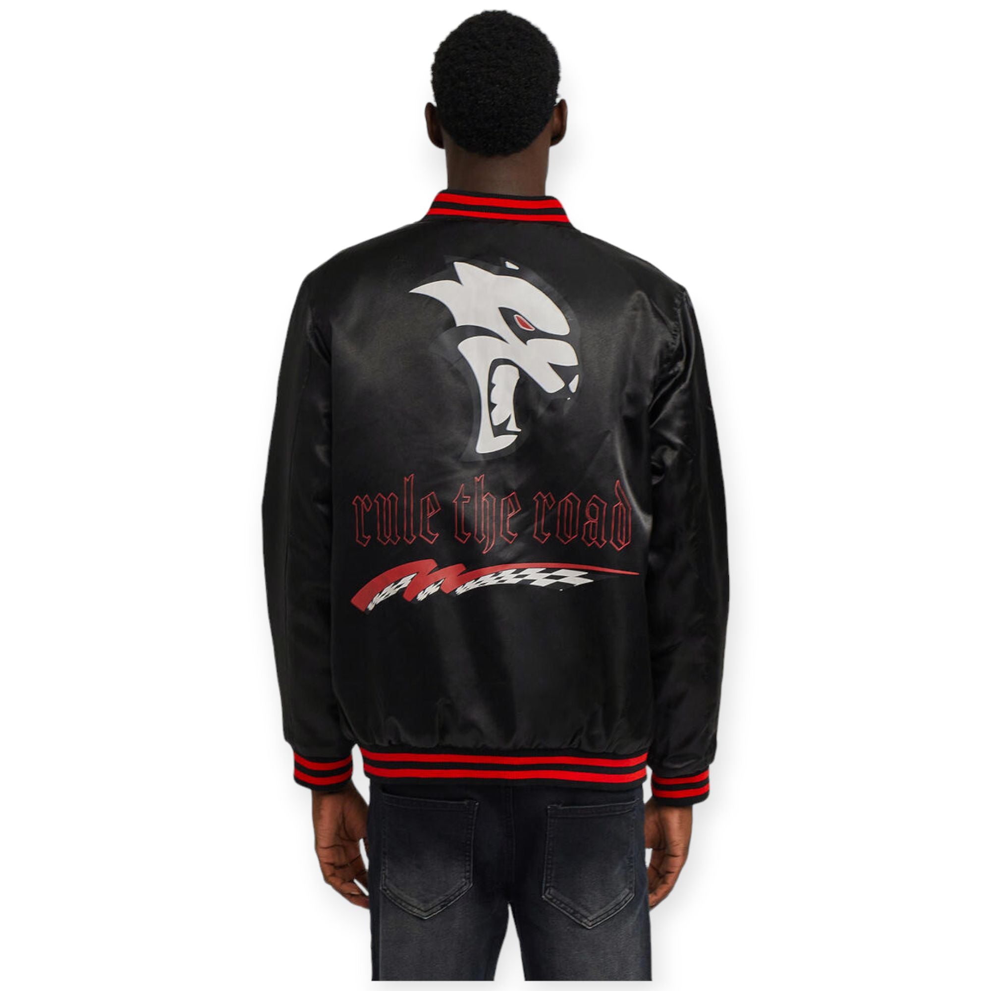 Reason Men Dodge Hellcat Flame Varsity(Black Red)-Nexus Clothing