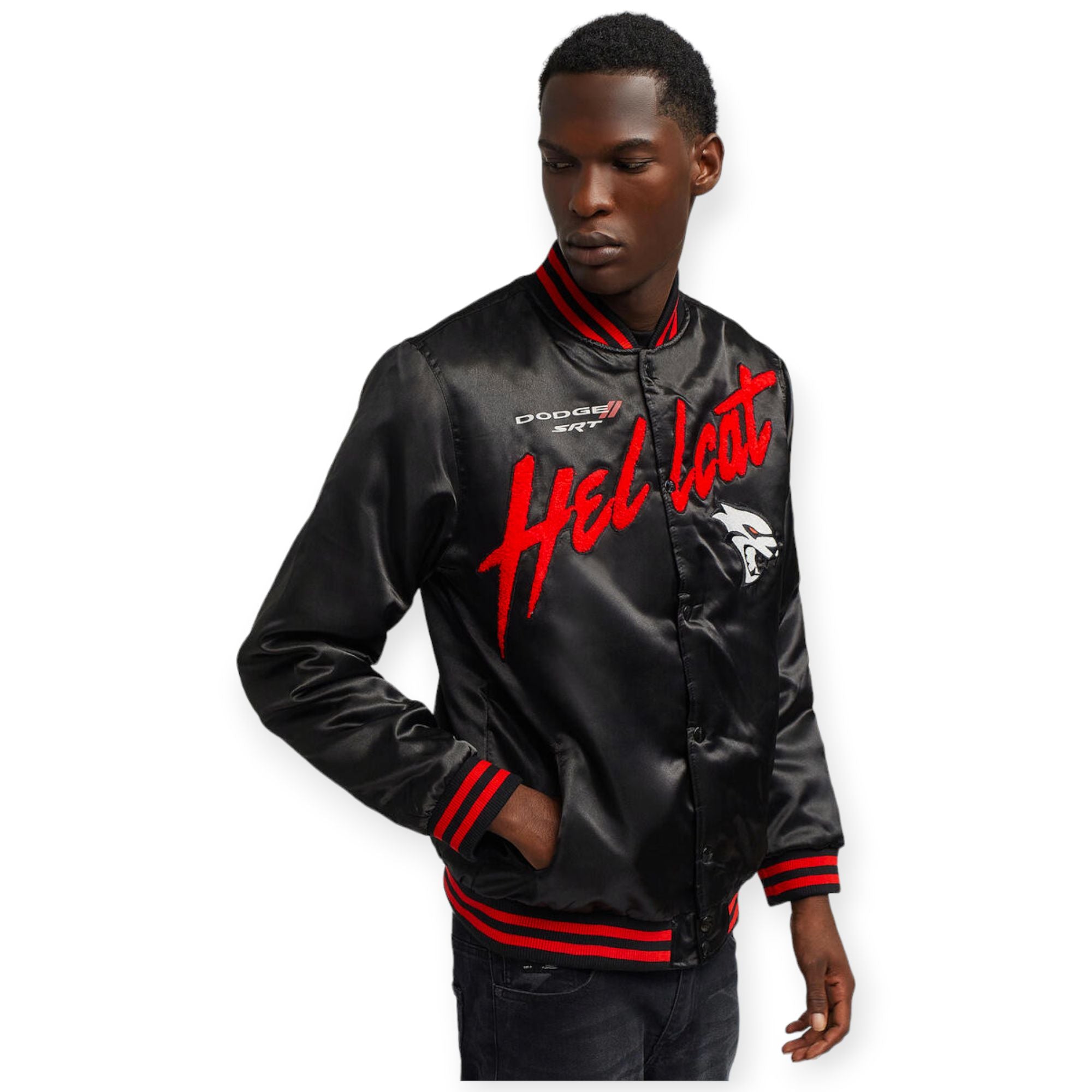 Reason Men Dodge Hellcat Flame Varsity(Black Red)-Nexus Clothing